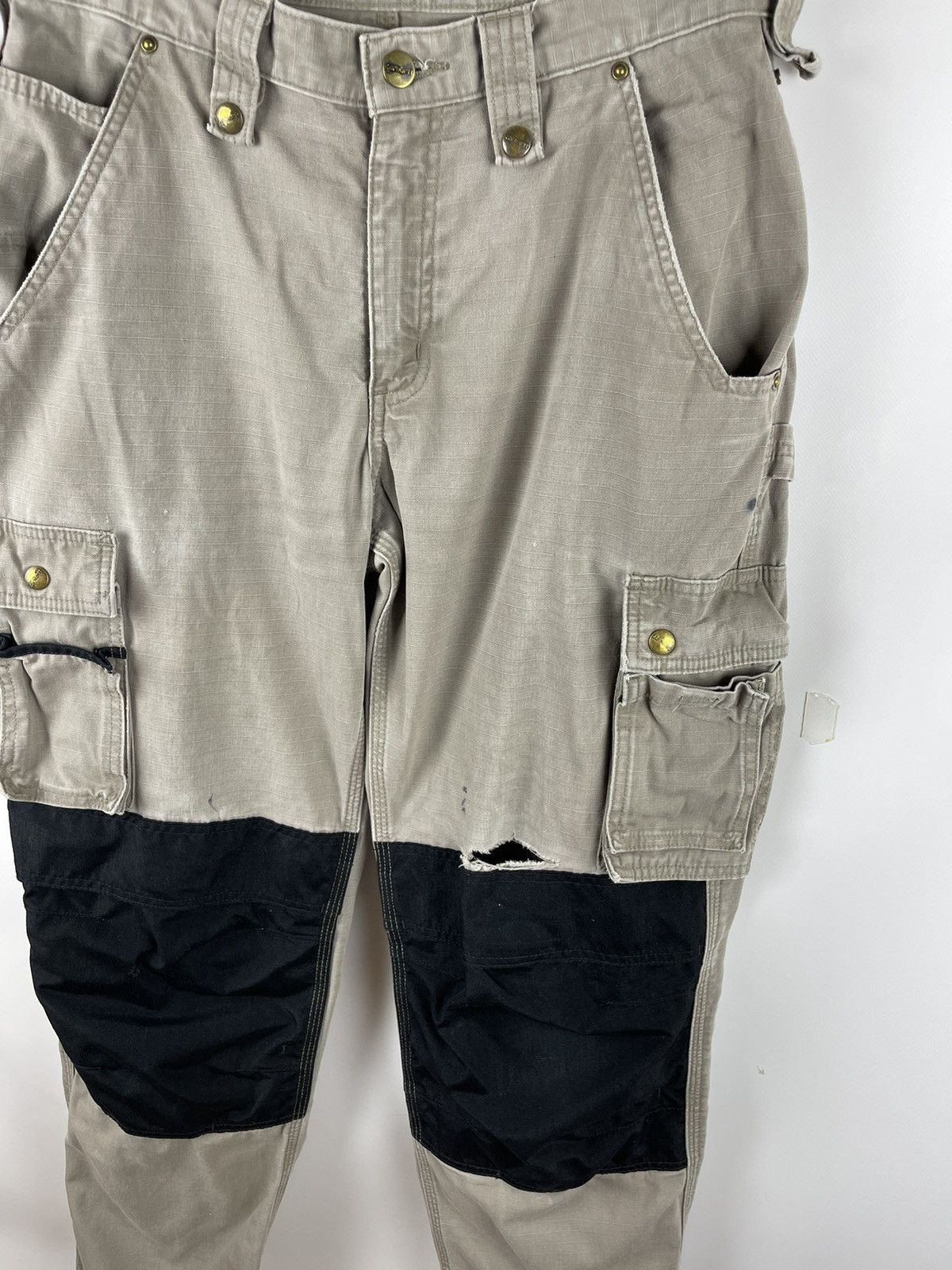 Carhartt Carhartt vintage worker cargo distressed double knee pants Size US 32 / EU 48 - 7 Thumbnail