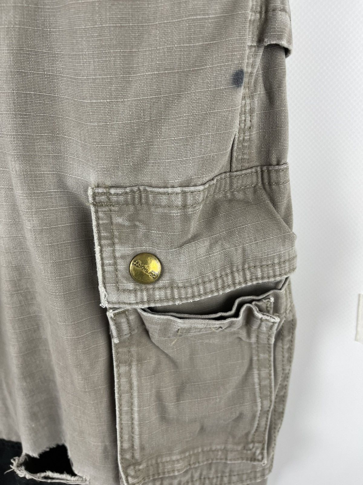 Carhartt Carhartt vintage worker cargo distressed double knee pants Size US 32 / EU 48 - 13 Thumbnail