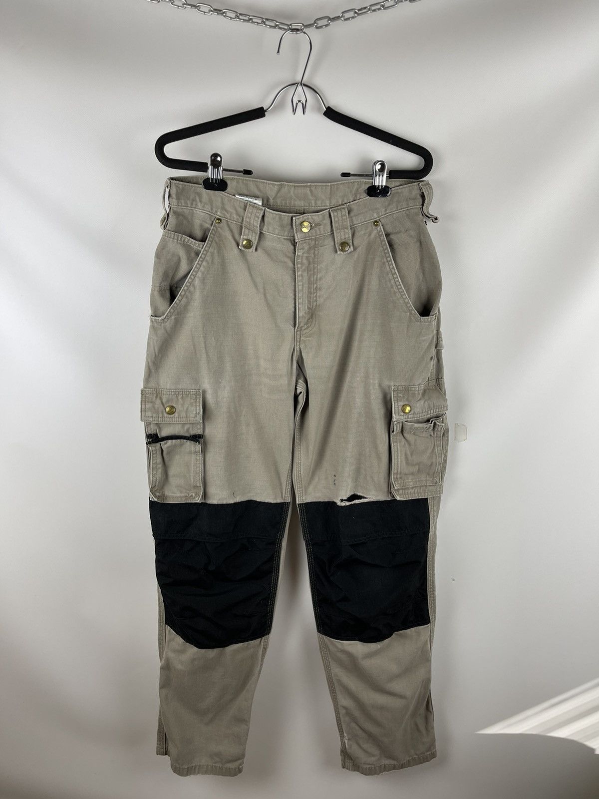 Carhartt Carhartt vintage worker cargo distressed double knee pants Size US 32 / EU 48 - 1 Thumbnail
