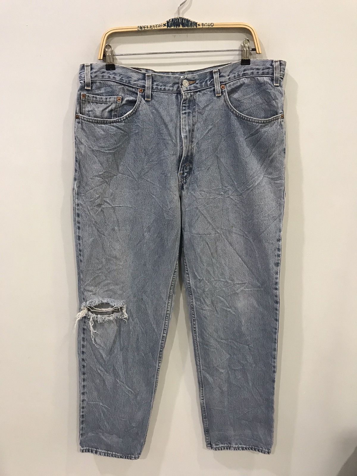 Levi's × Vintage Vintage 90s Levis 550 Relaxed Fit 554 Button Denim Size US 37 - 1 Thumbnail