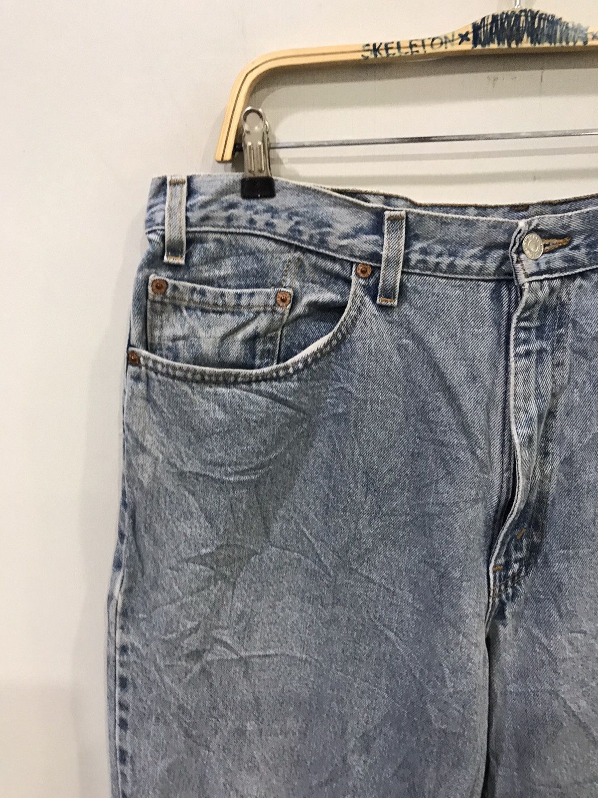 Levi's × Vintage Vintage 90s Levis 550 Relaxed Fit 554 Button Denim Size US 37 - 3 Thumbnail