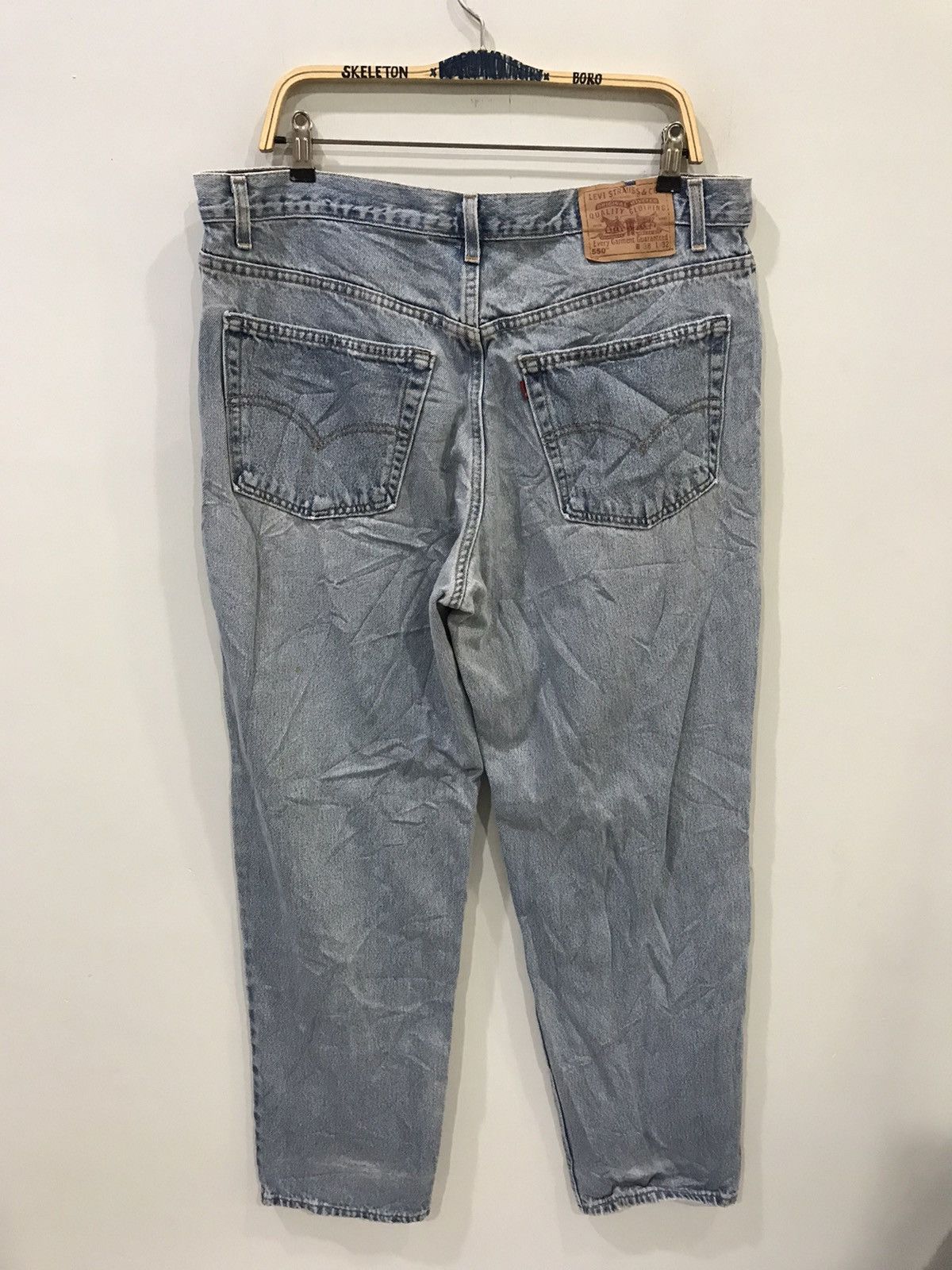 Levi's × Vintage Vintage 90s Levis 550 Relaxed Fit 554 Button Denim Size US 37 - 8 Thumbnail