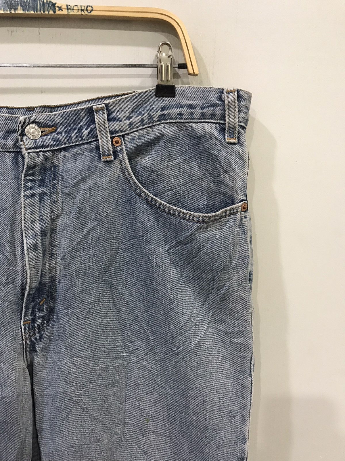 Levi's × Vintage Vintage 90s Levis 550 Relaxed Fit 554 Button Denim Size US 37 - 2 Thumbnail