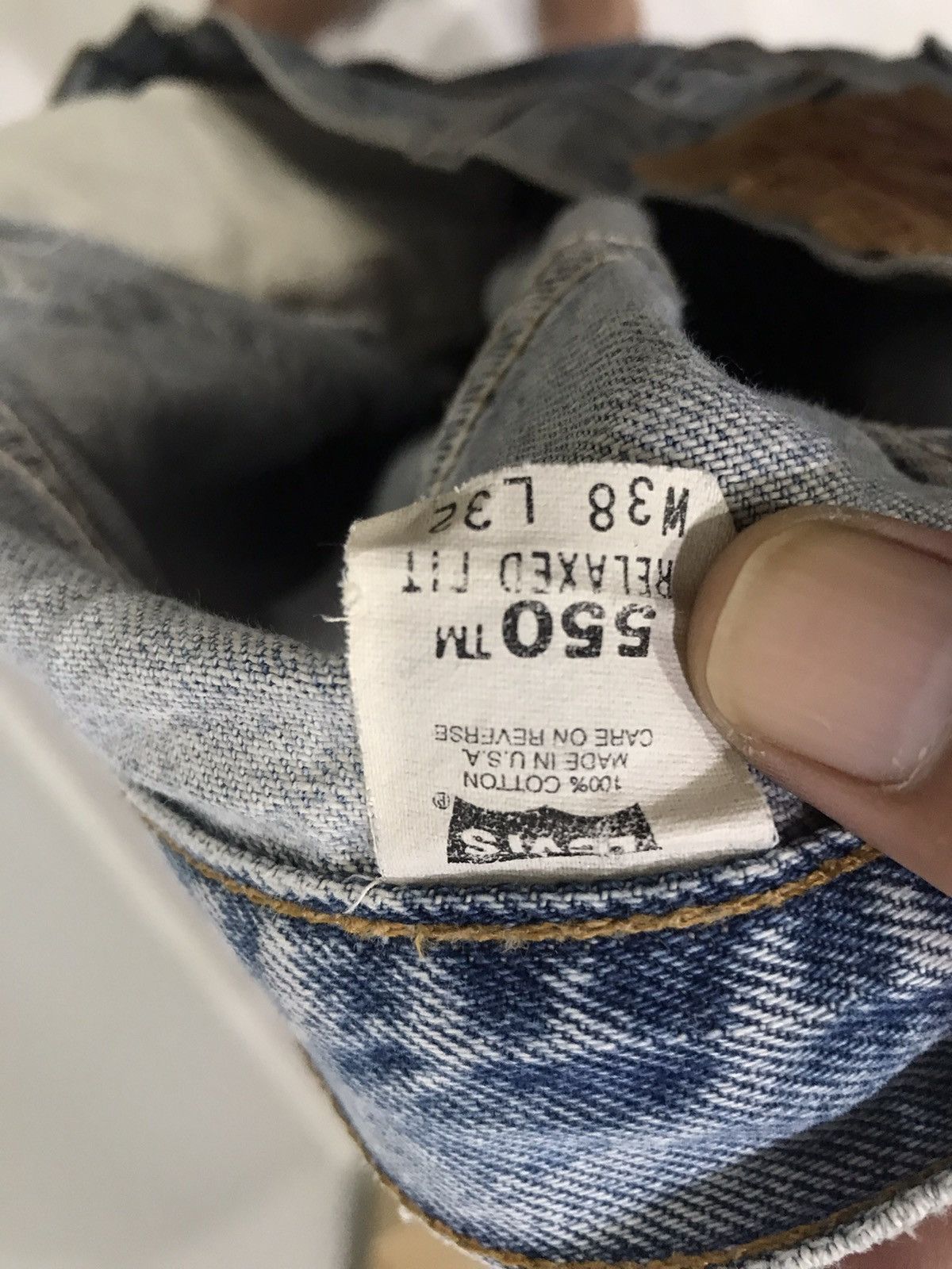 Levi's × Vintage Vintage 90s Levis 550 Relaxed Fit 554 Button Denim Size US 37 - 12 Thumbnail