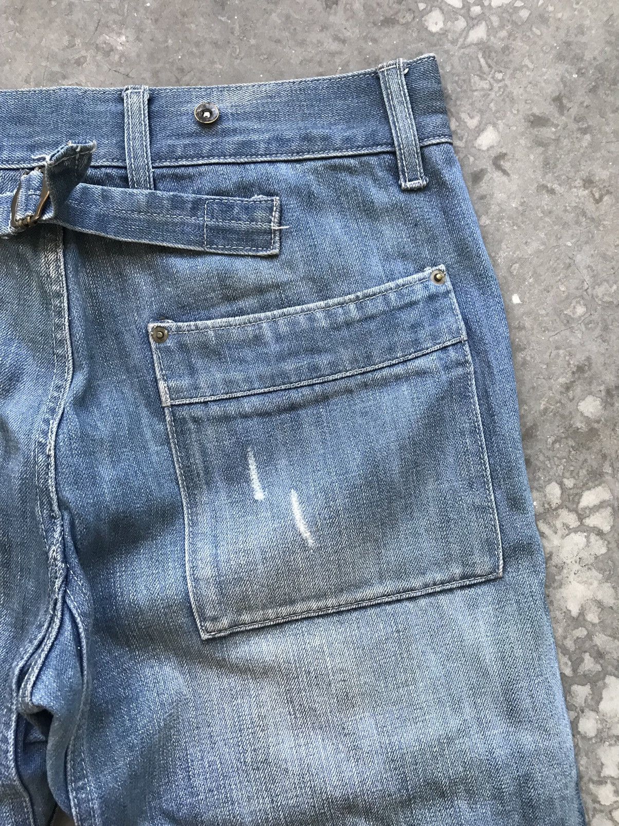 Japanese Brand RAGEBLUE Japan Military Baker Cinch Back Denim Size US 35 - 13 Thumbnail