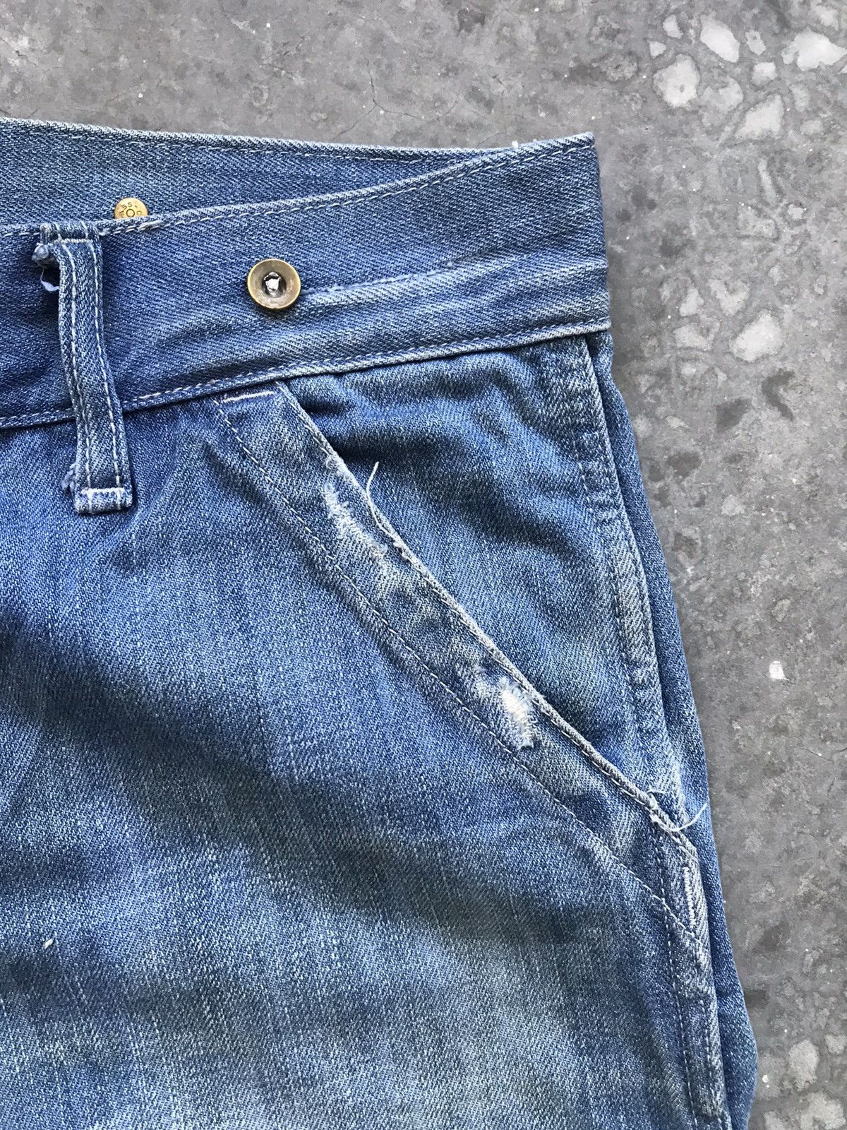 Japanese Brand RAGEBLUE Japan Military Baker Cinch Back Denim Size US 35 - 5 Thumbnail