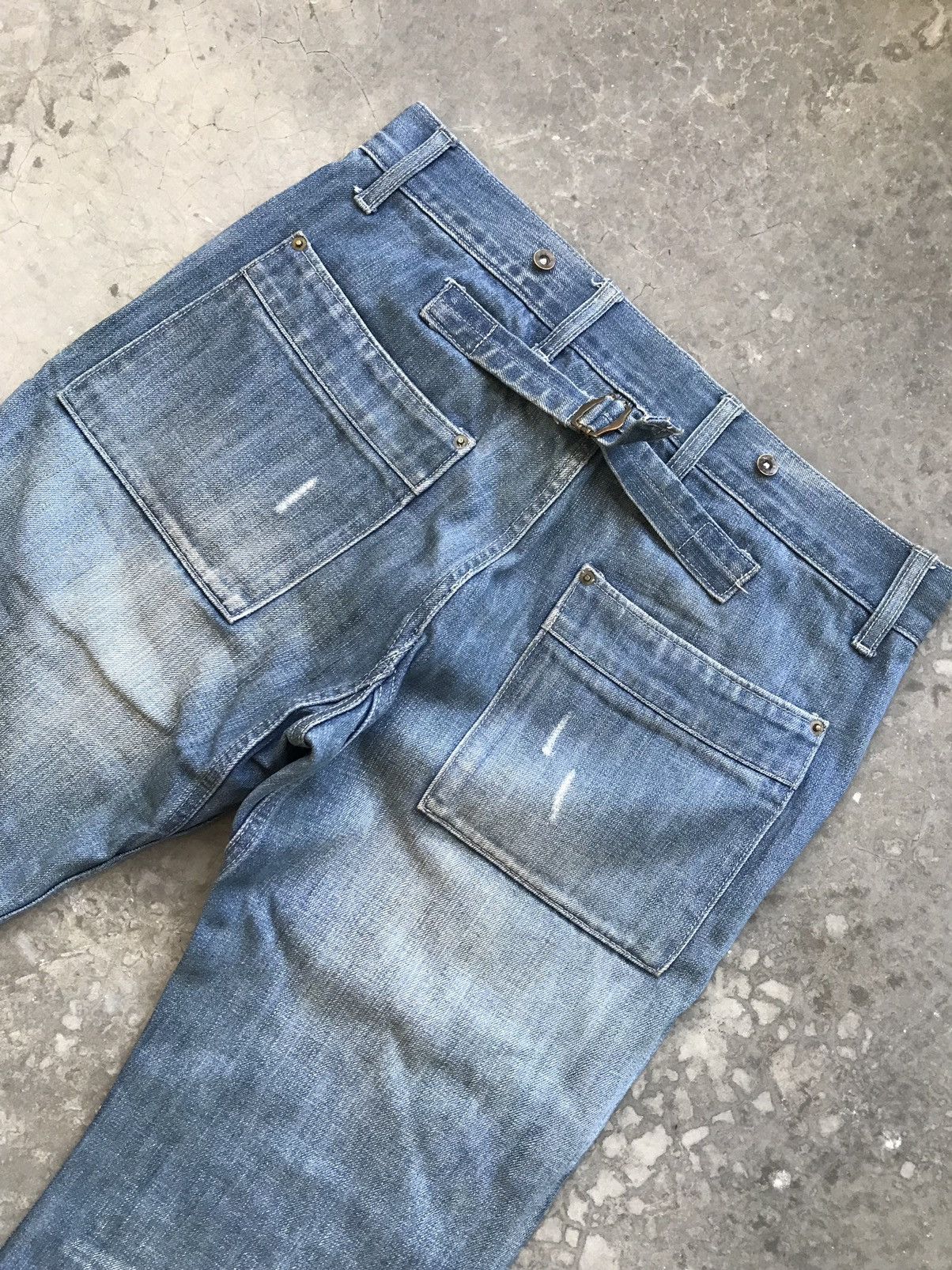 Japanese Brand RAGEBLUE Japan Military Baker Cinch Back Denim Size US 35 - 8 Thumbnail