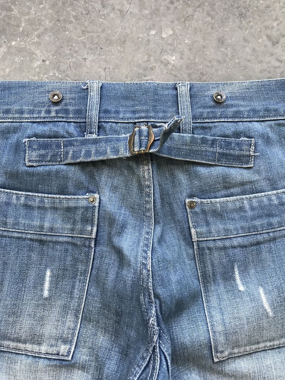 Japanese Brand RAGEBLUE Japan Military Baker Cinch Back Denim Size US 35 - 14 Thumbnail