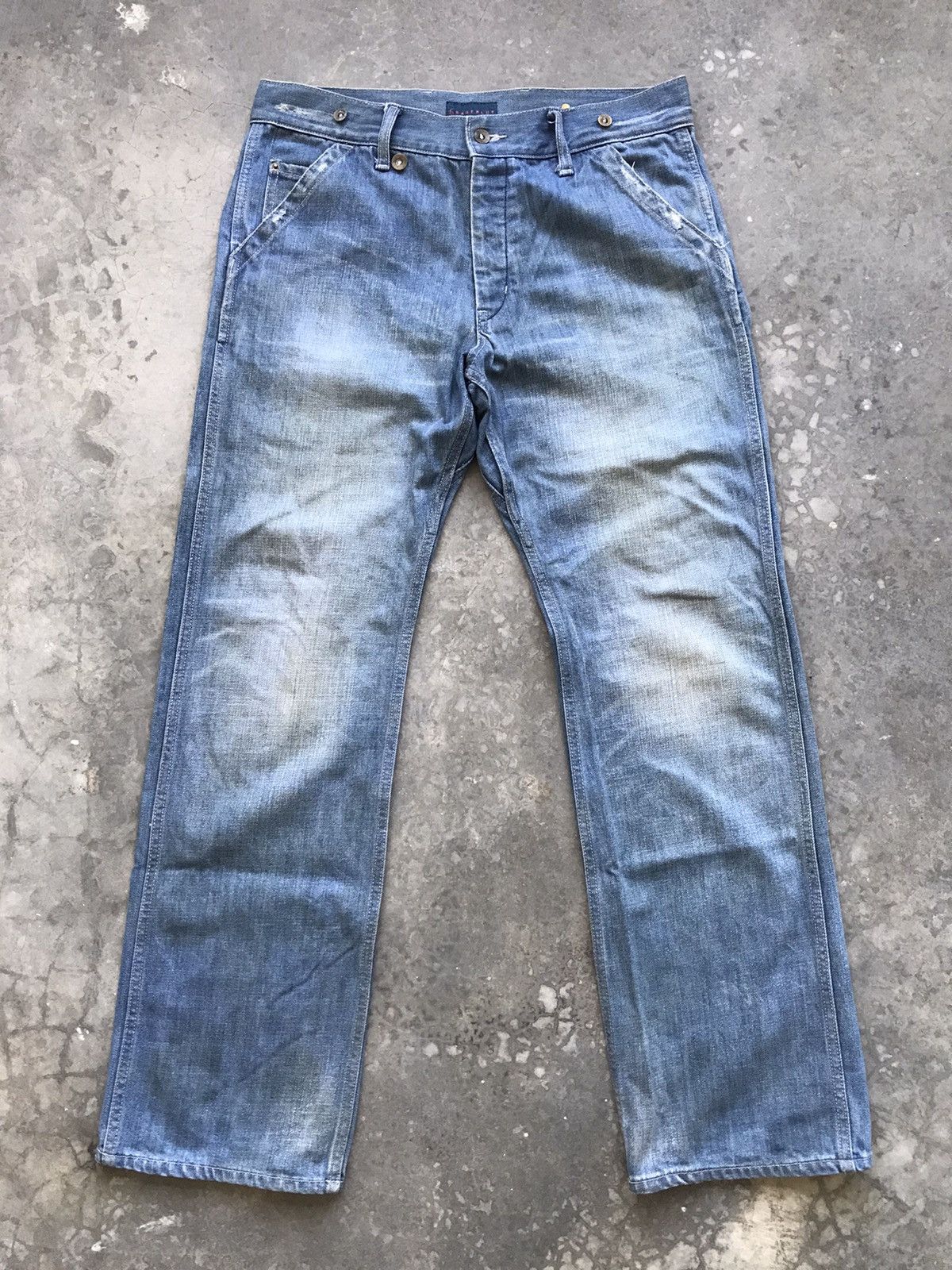 RAGEBLUE Japan Military Baker Cinch Back Denim