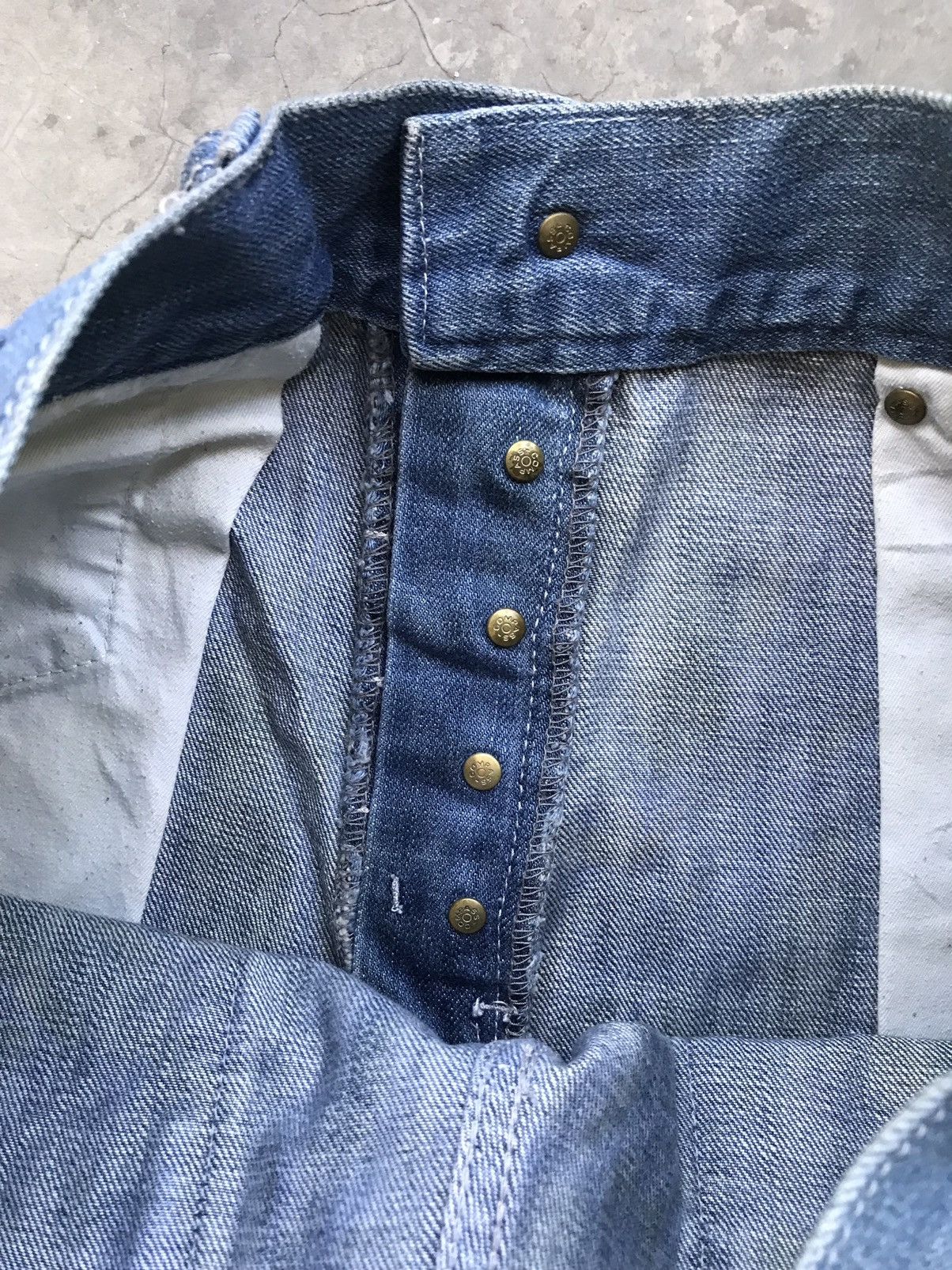 Japanese Brand RAGEBLUE Japan Military Baker Cinch Back Denim Size US 35 - 17 Thumbnail