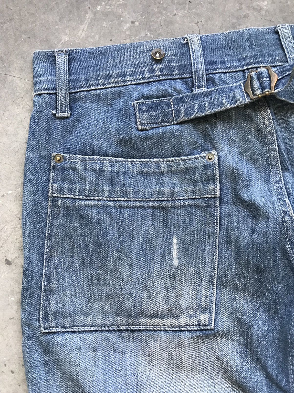 Japanese Brand RAGEBLUE Japan Military Baker Cinch Back Denim Size US 35 - 12 Thumbnail