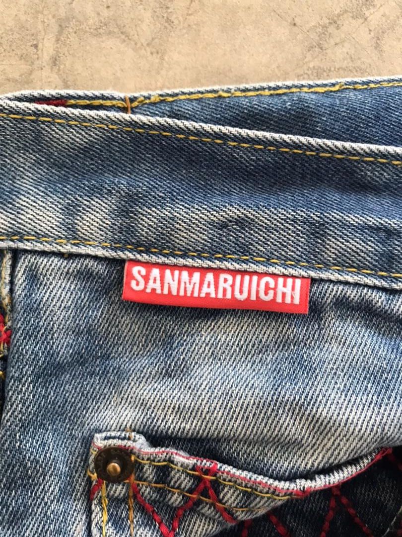 Japanese Brand SAN MARUICHI Japan Frog Evolution Distressed Denim Size US 32 / EU 48 - 6 Thumbnail