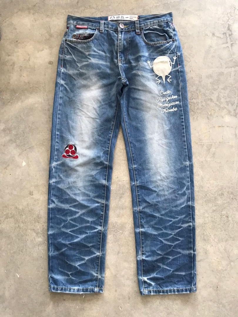 Japanese Brand SAN MARUICHI Japan Frog Evolution Distressed Denim Size US 32 / EU 48 - 1 Thumbnail
