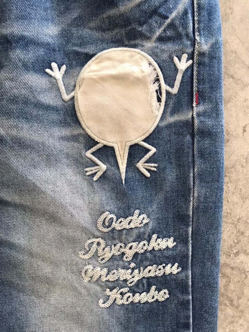 Japanese Brand SAN MARUICHI Japan Frog Evolution Distressed Denim Size US 32 / EU 48 - 15 Thumbnail