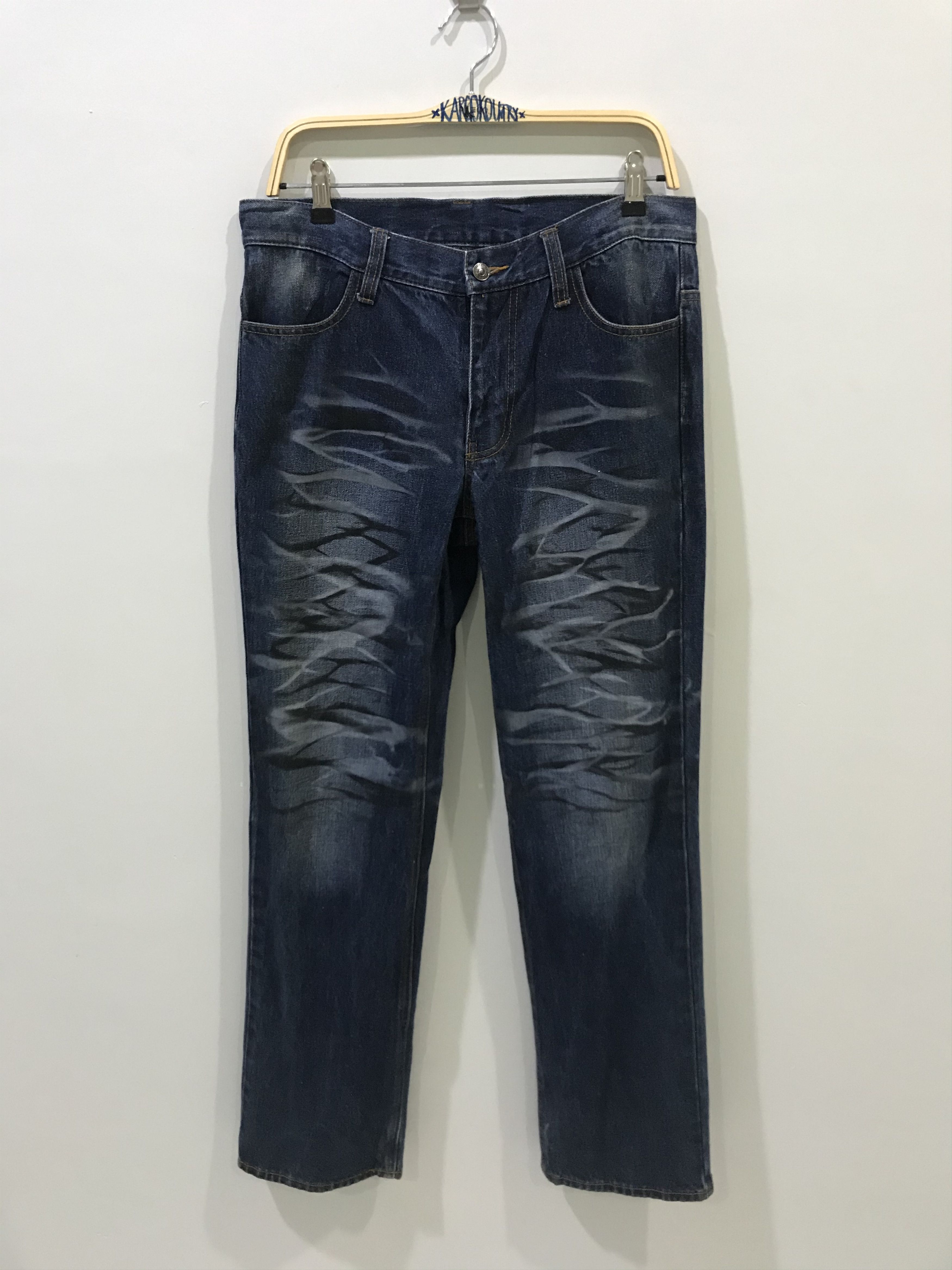 Other Unbranded Triple Slashes Fades Denim Size US 33 - 1 Thumbnail