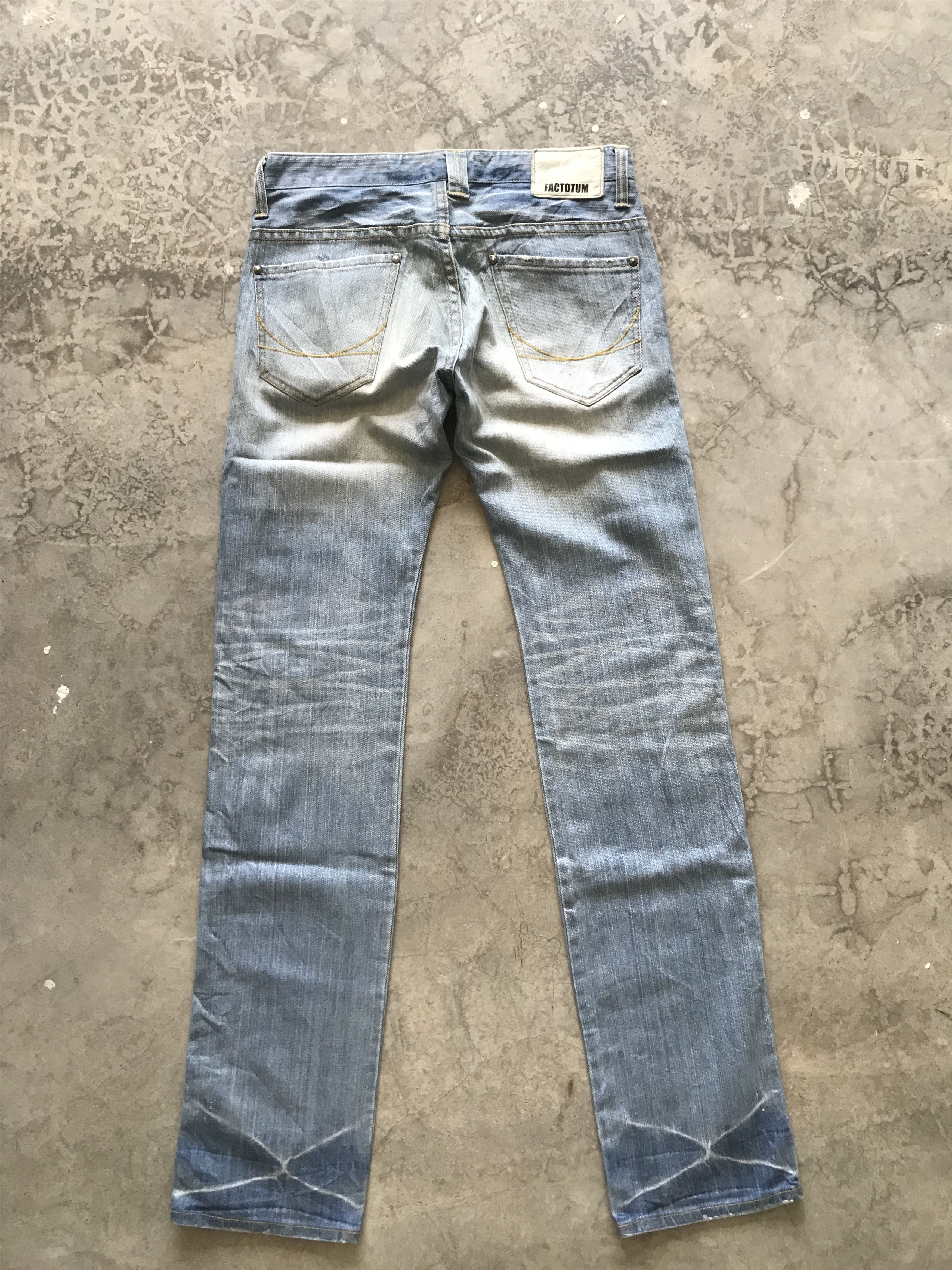 FACTOTUM × Japanese Brand FACTOTUM Japan Stylish Faded Denim Size US 33 - 6 Thumbnail