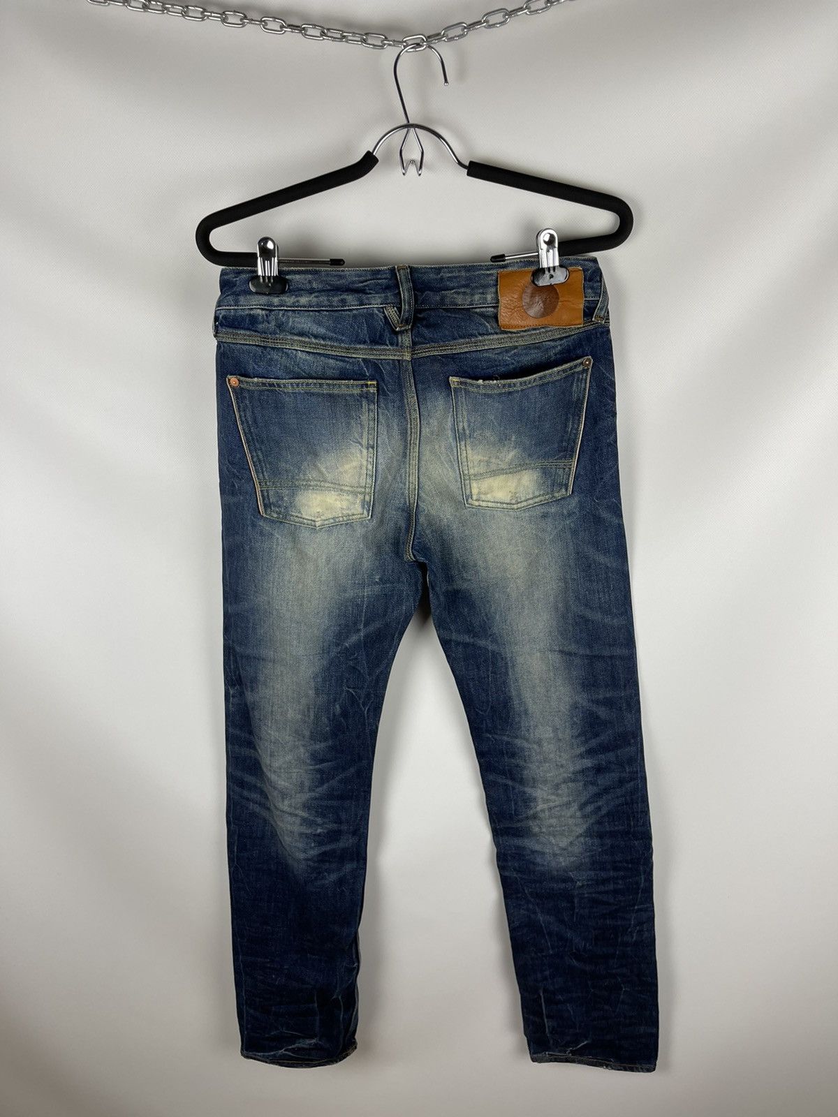 Japan Rags Japan rags blue selvedge distressed denim jeans pants Size US 29 - 2 Thumbnail