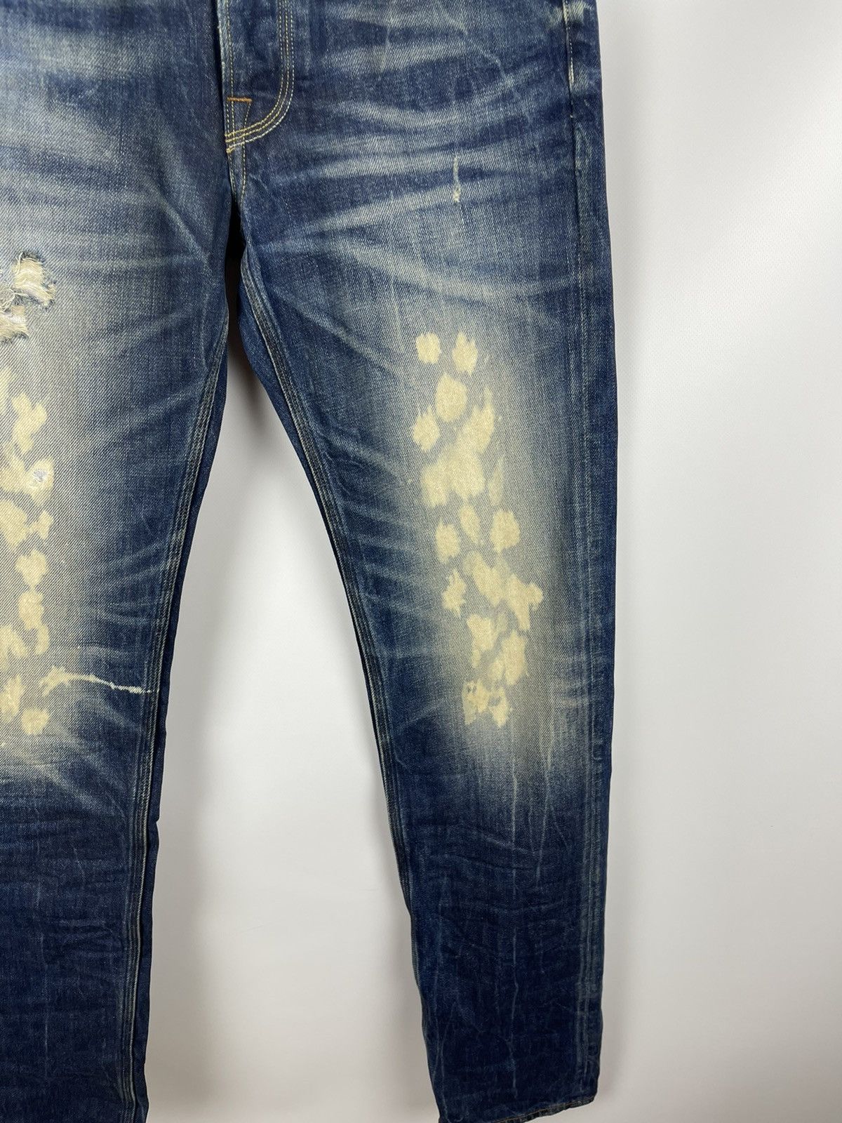 Japan Rags Japan rags blue selvedge distressed denim jeans pants Size US 29 - 5 Thumbnail