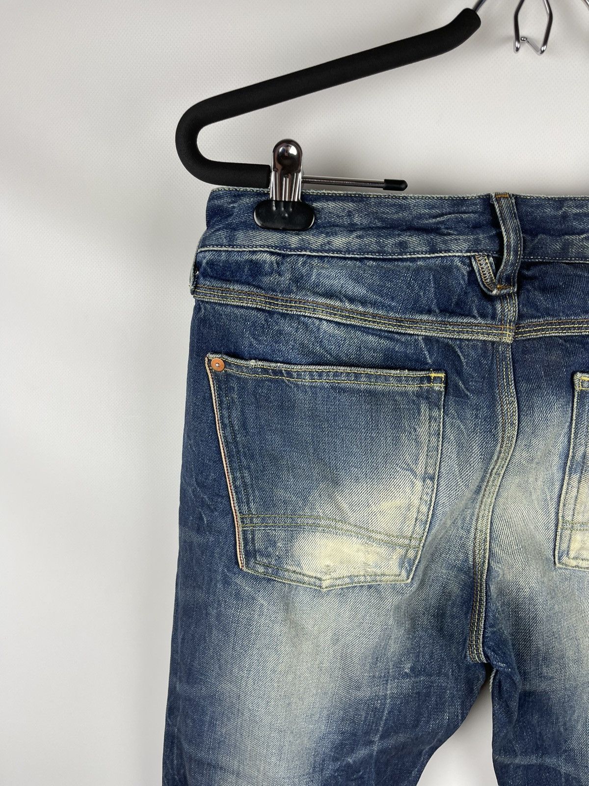Japan Rags Japan rags blue selvedge distressed denim jeans pants Size US 29 - 7 Thumbnail
