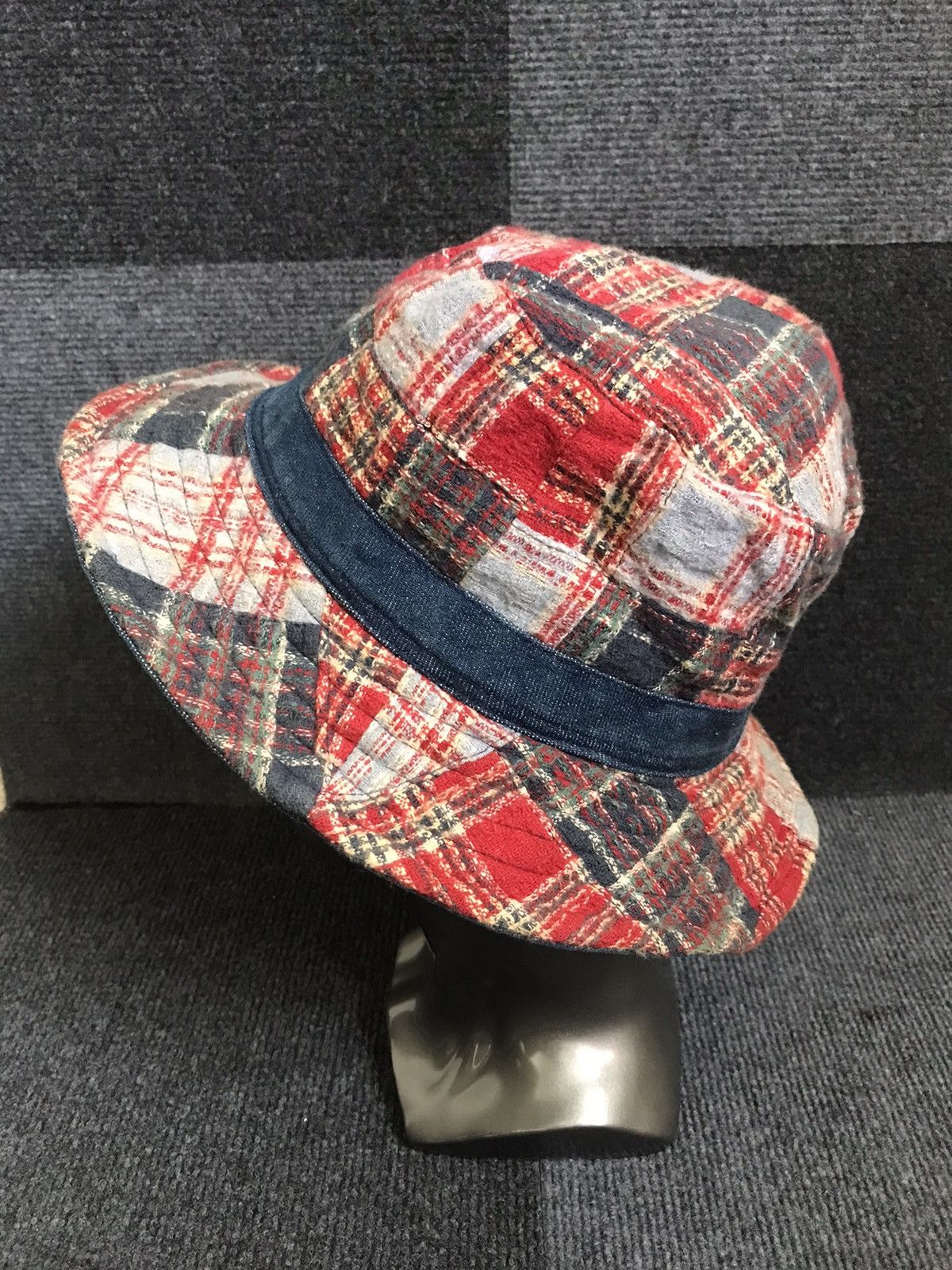 Japanese Brand Denim Patch Work Reversible Bucket Hat Size ONE SIZE - 6 Thumbnail