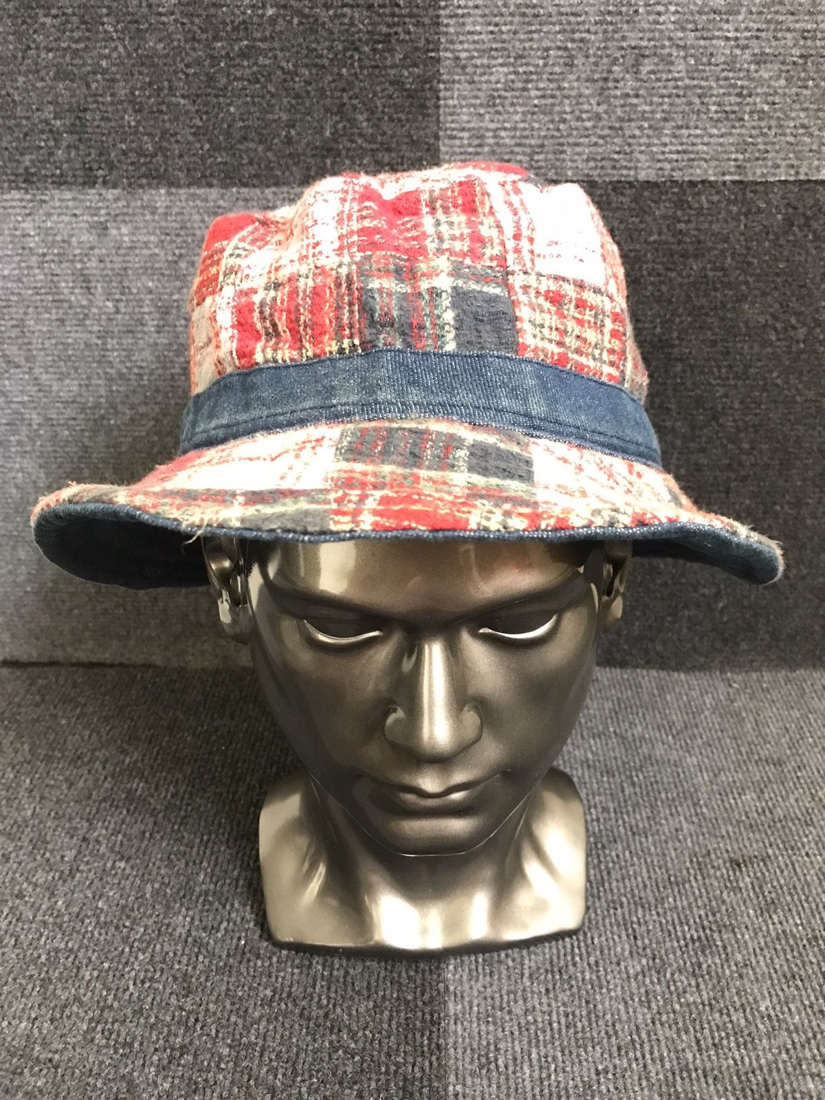 Japanese Brand Denim Patch Work Reversible Bucket Hat Size ONE SIZE - 3 Thumbnail