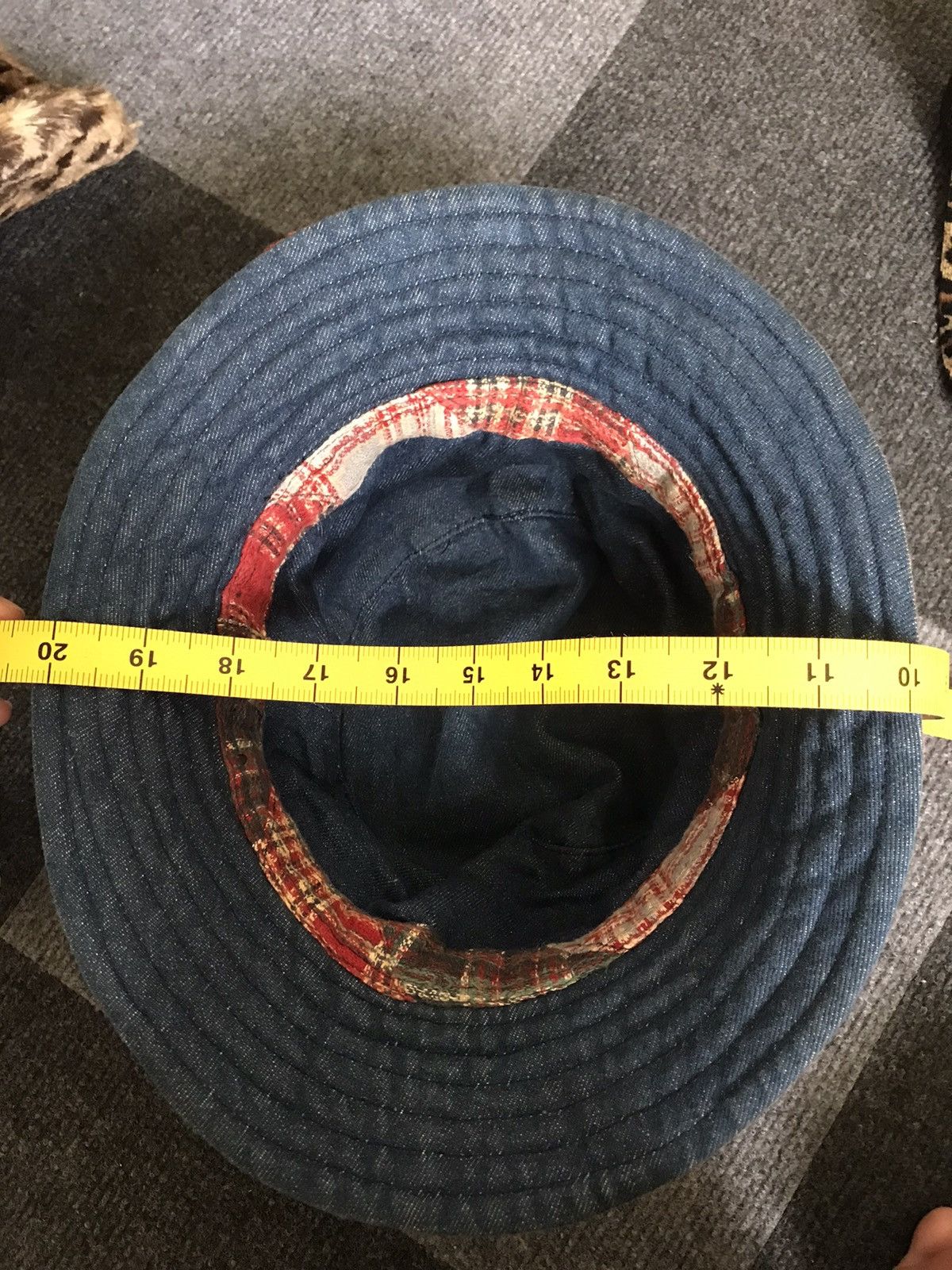 Japanese Brand Denim Patch Work Reversible Bucket Hat Size ONE SIZE - 9 Thumbnail