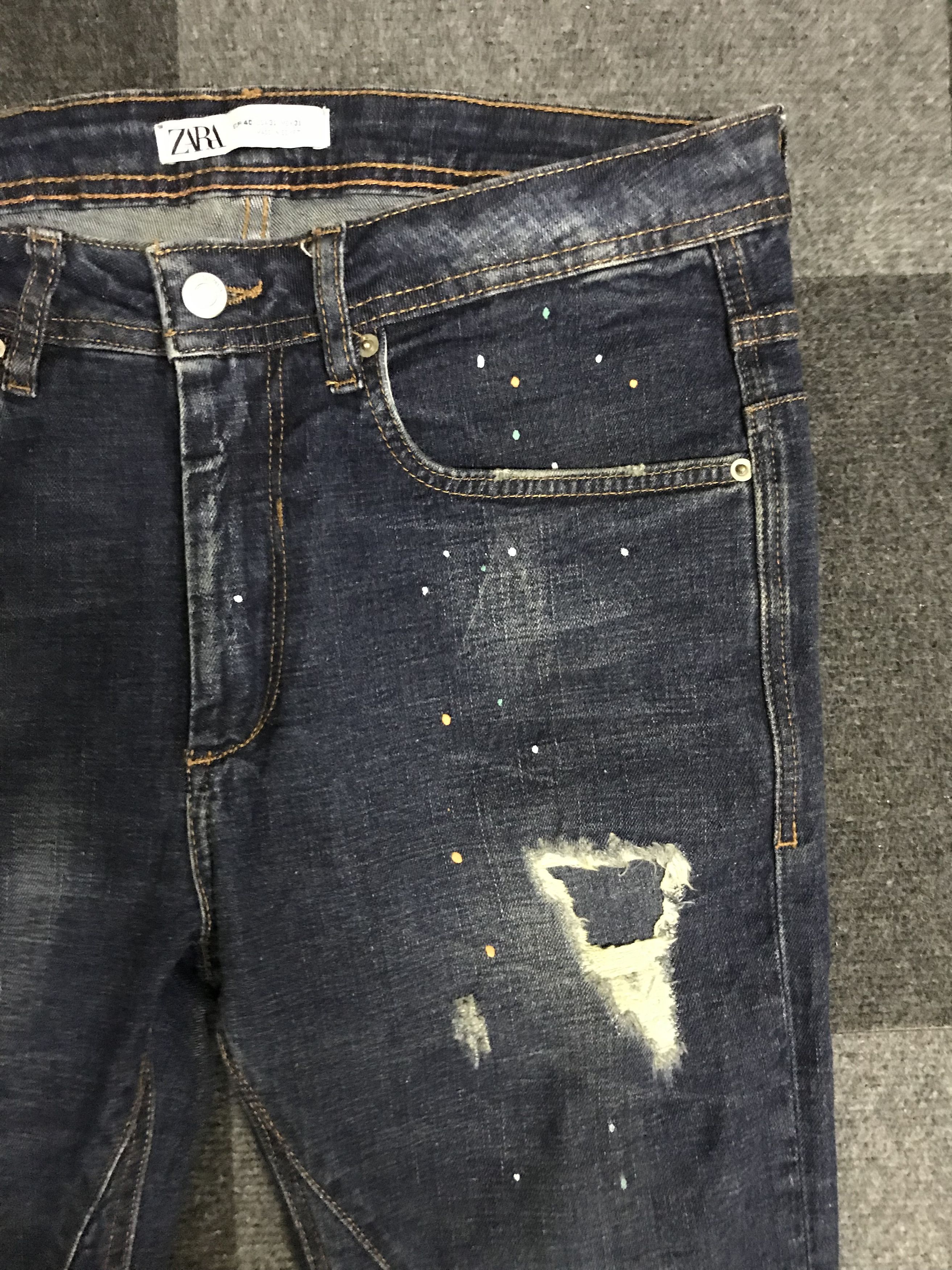 Art Comes First D112 ZARA Patchwork Painter Skinny Jeans Size US 32 / EU 48 - 7 Thumbnail