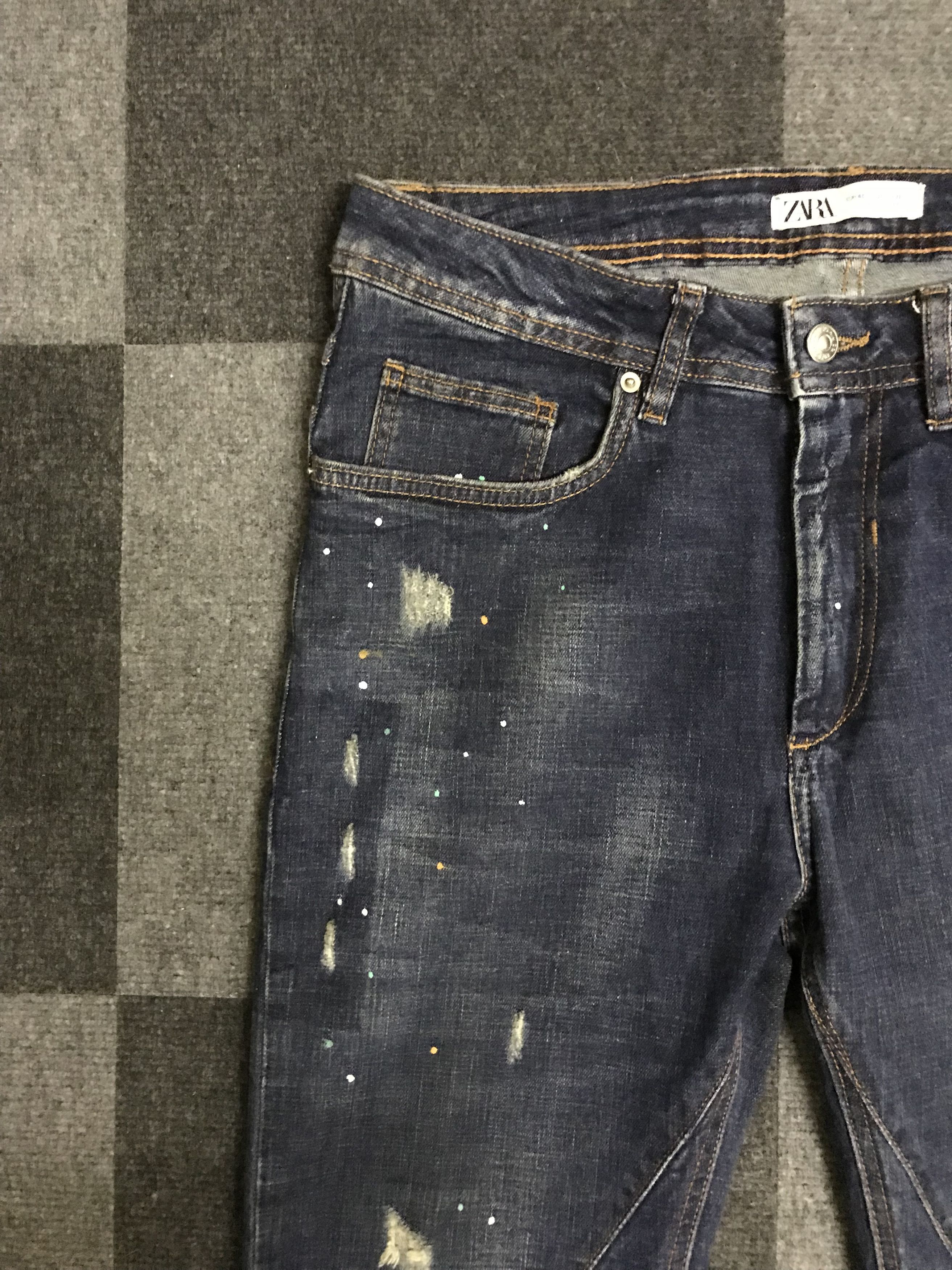 Art Comes First D112 ZARA Patchwork Painter Skinny Jeans Size US 32 / EU 48 - 8 Thumbnail