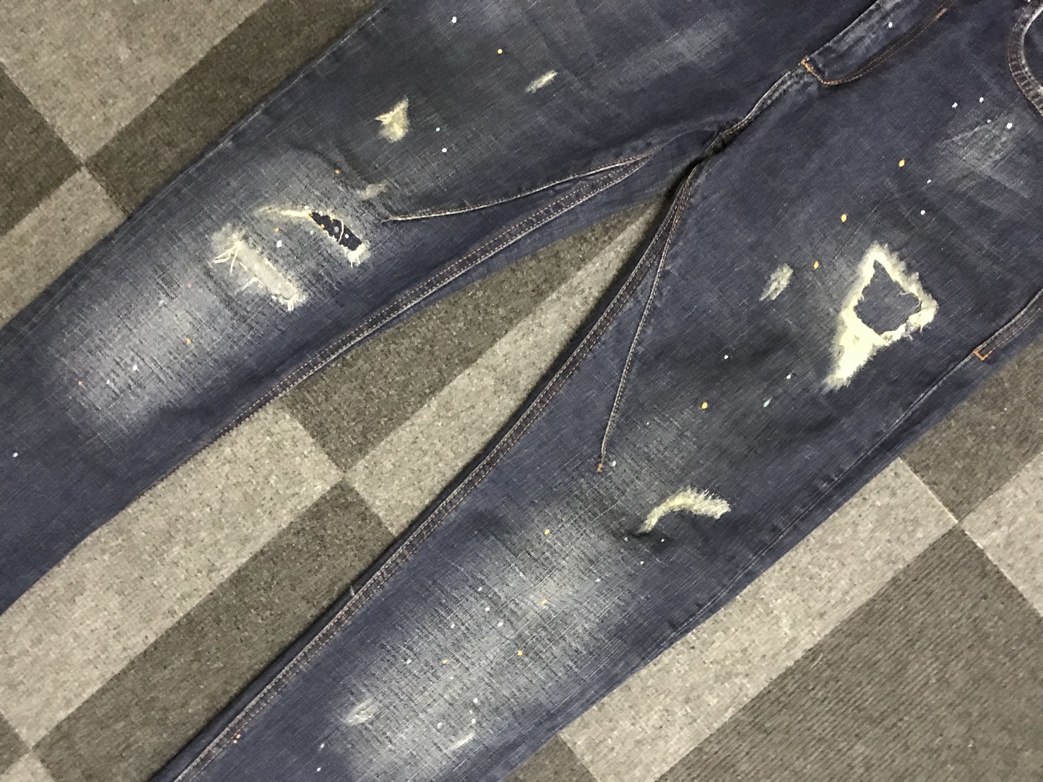 Art Comes First D112 ZARA Patchwork Painter Skinny Jeans Size US 32 / EU 48 - 5 Thumbnail