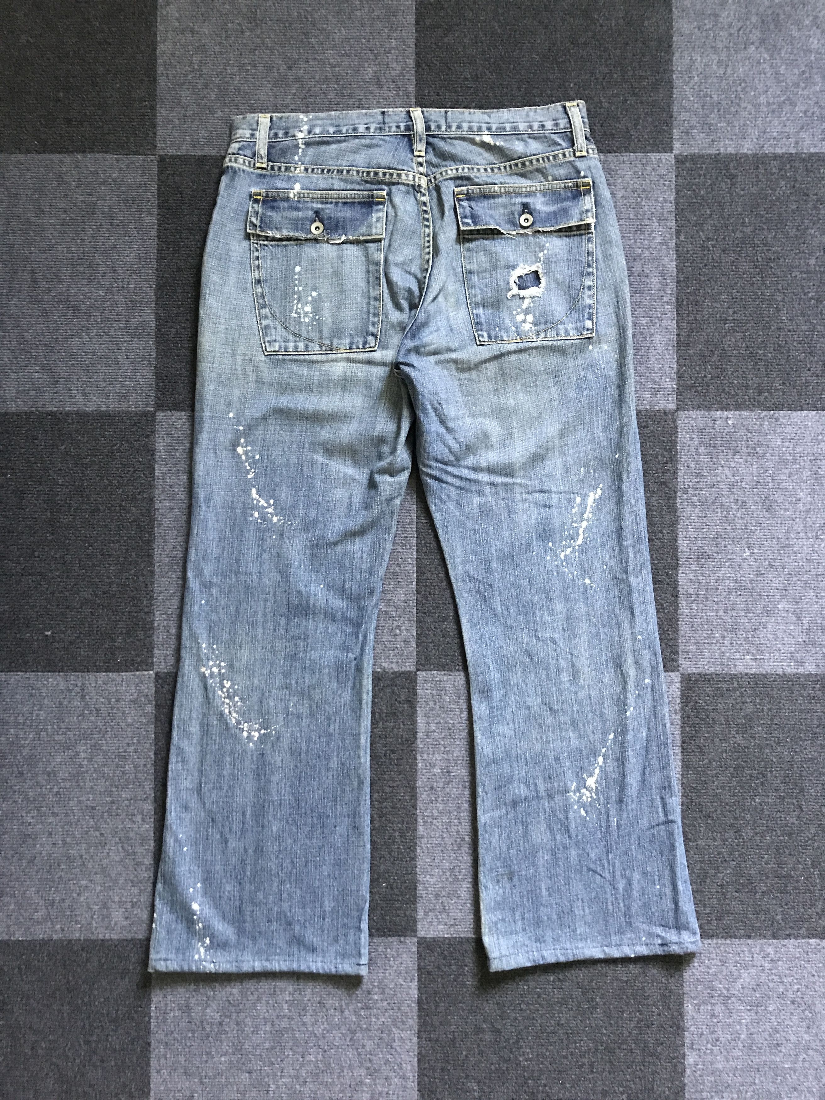 Paper Denim & Cloth D95 paper&cloth Ripped Repair Distressed Baker Jeans Size US 31 - 12 Thumbnail