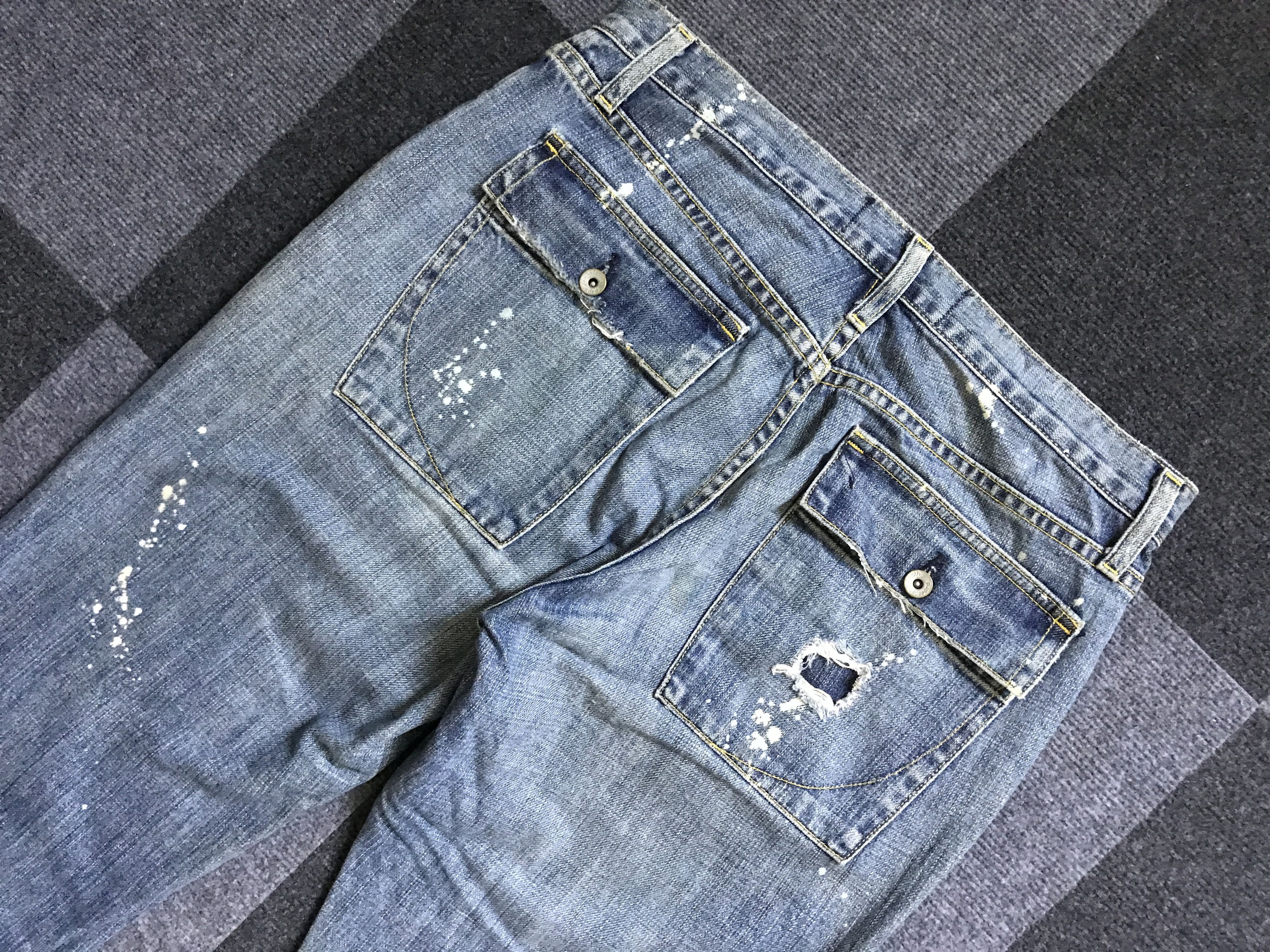 Paper Denim & Cloth D95 paper&cloth Ripped Repair Distressed Baker Jeans Size US 31 - 13 Thumbnail