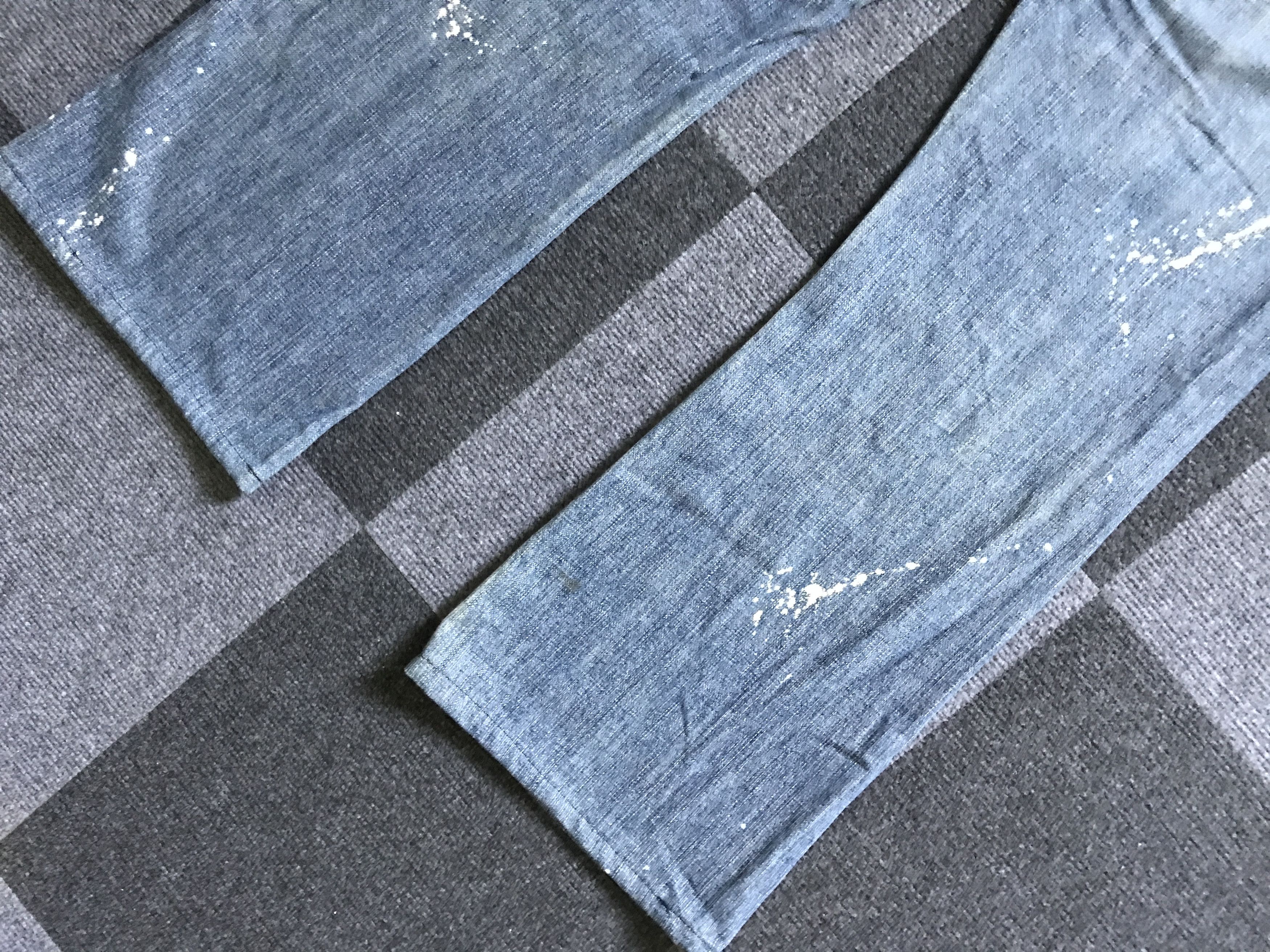 Paper Denim & Cloth D95 paper&cloth Ripped Repair Distressed Baker Jeans Size US 31 - 15 Thumbnail