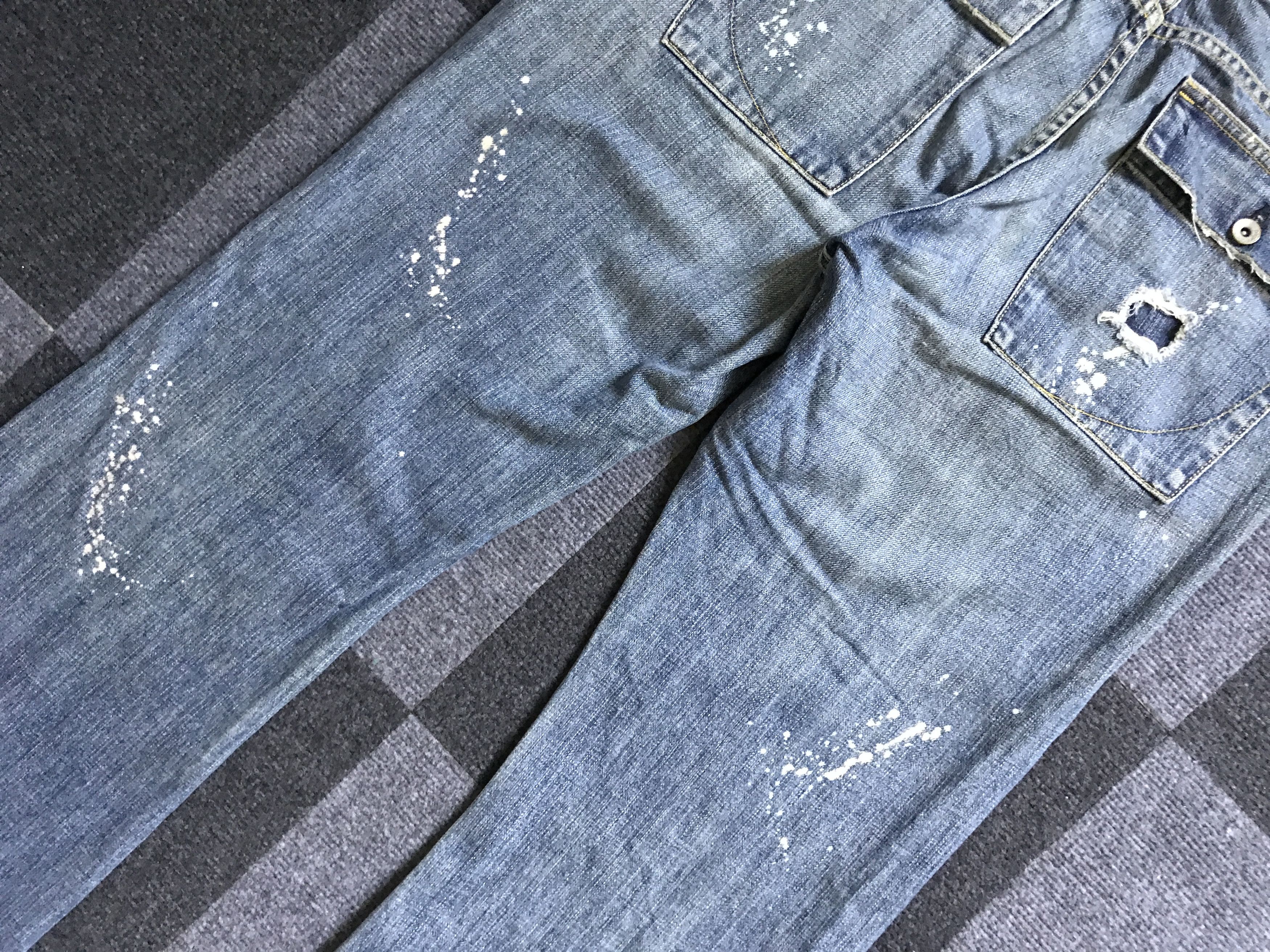 Paper Denim & Cloth D95 paper&cloth Ripped Repair Distressed Baker Jeans Size US 31 - 14 Thumbnail