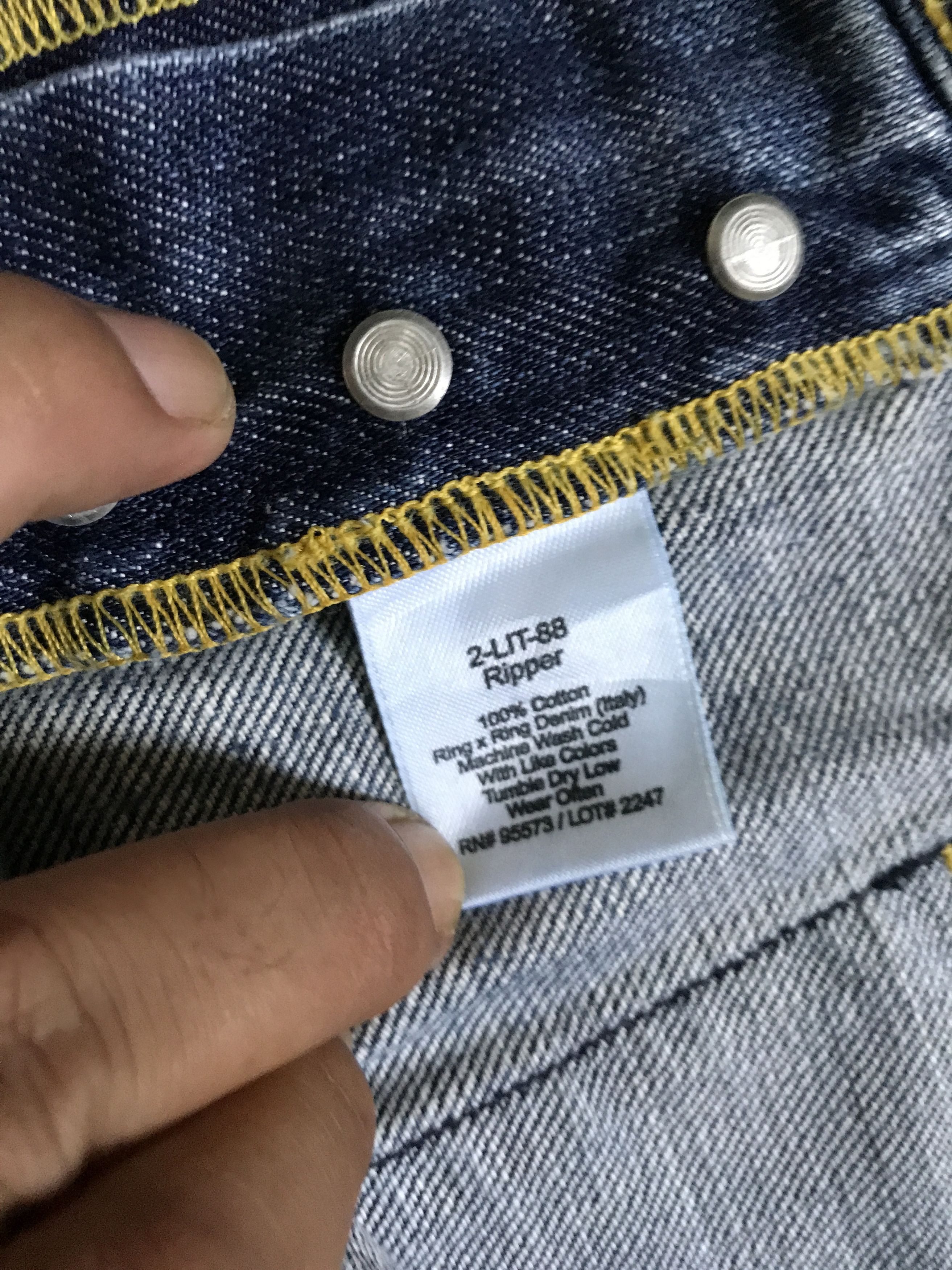 Paper Denim & Cloth D95 paper&cloth Ripped Repair Distressed Baker Jeans Size US 31 - 20 Thumbnail