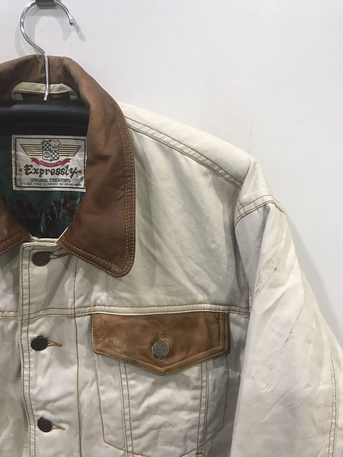 Vintage Vintage Expressly Leather Patches Jacket Size US M / EU 48-50 / 2 - 3 Thumbnail