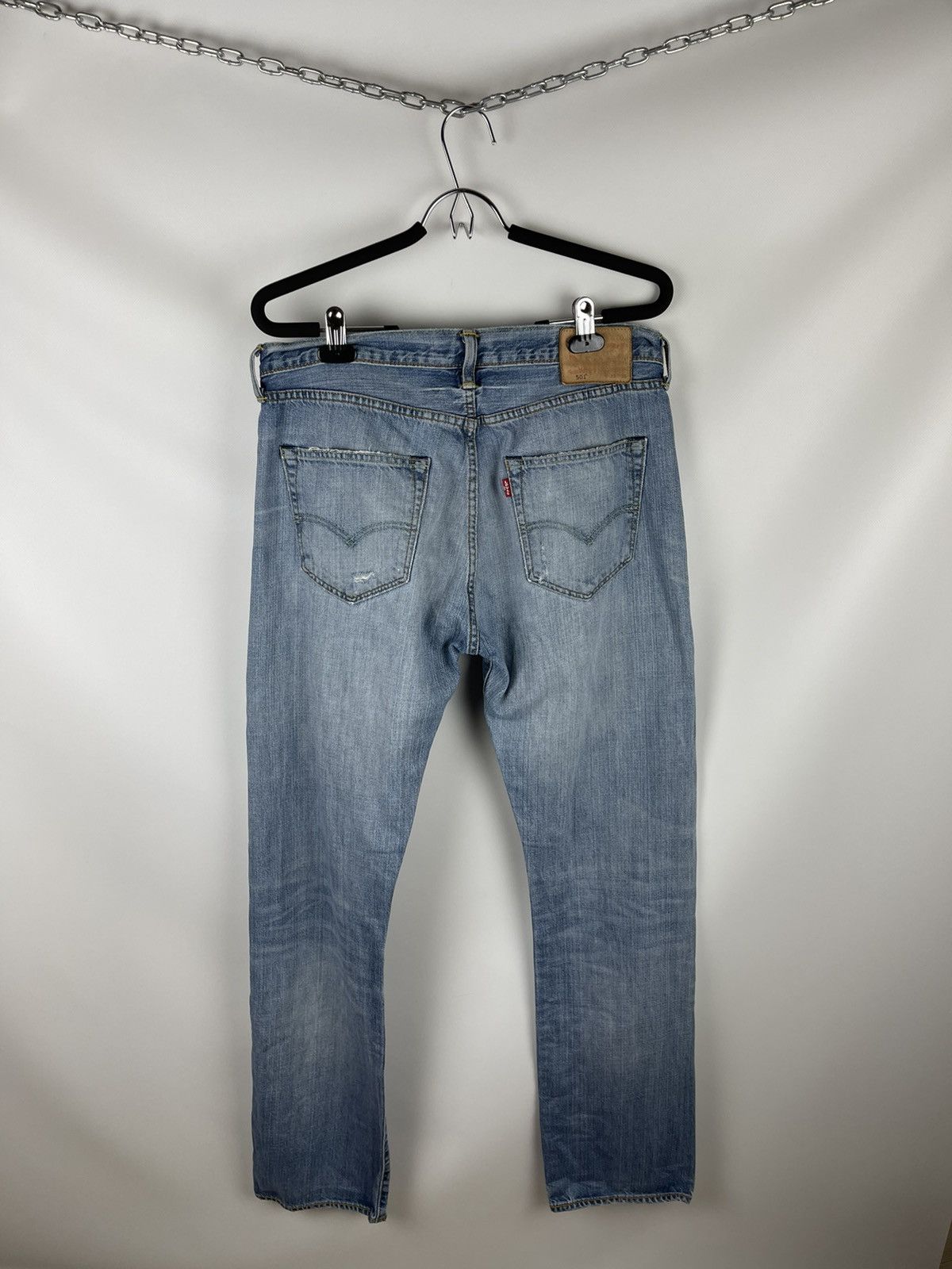 Levi's Levi’s 501 vintage blue distressed denim jeans pants Size US 33 - 2 Thumbnail
