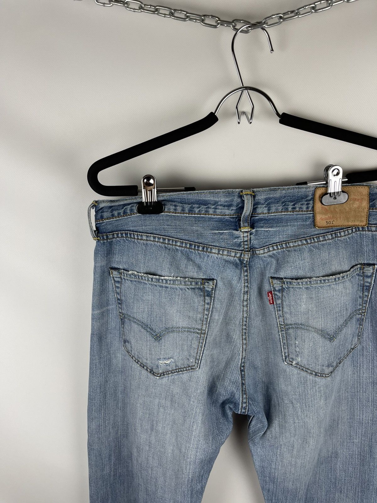 Levi's Levi’s 501 vintage blue distressed denim jeans pants Size US 33 - 10 Thumbnail
