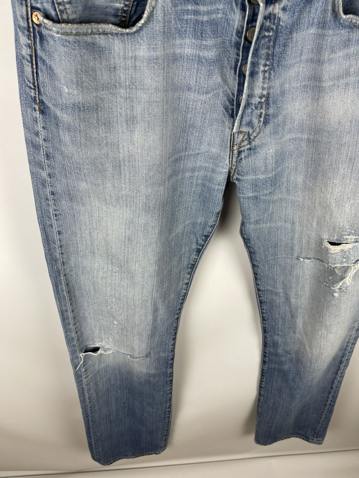 Levi's Levi’s 501 vintage blue distressed denim jeans pants Size US 33 - 7 Thumbnail