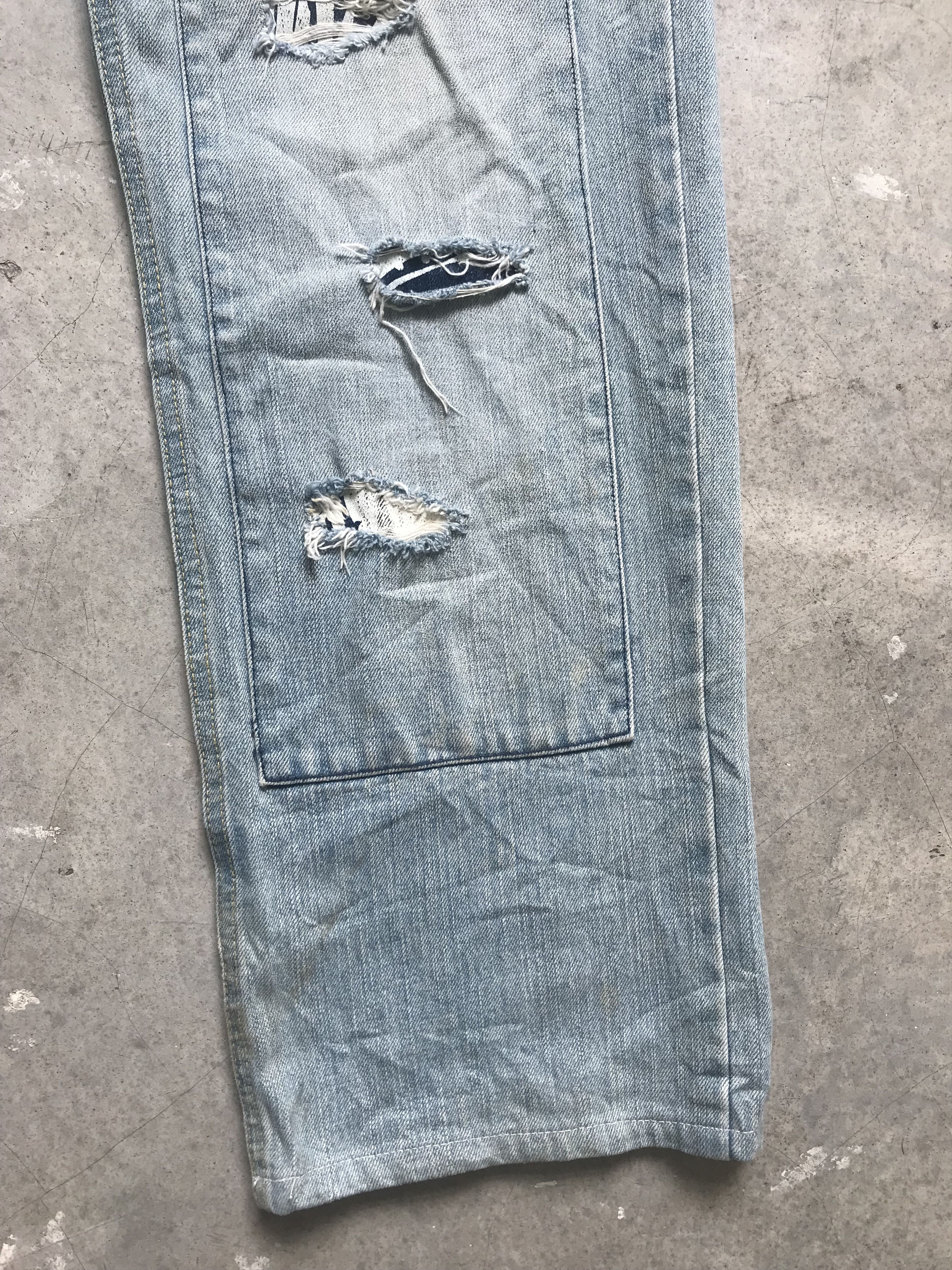 Quicksilver × Seditionaries 💥Statement Jeans💥 QUICKSILVER Patchwork Distressed Denim Size US 33 - 10 Thumbnail