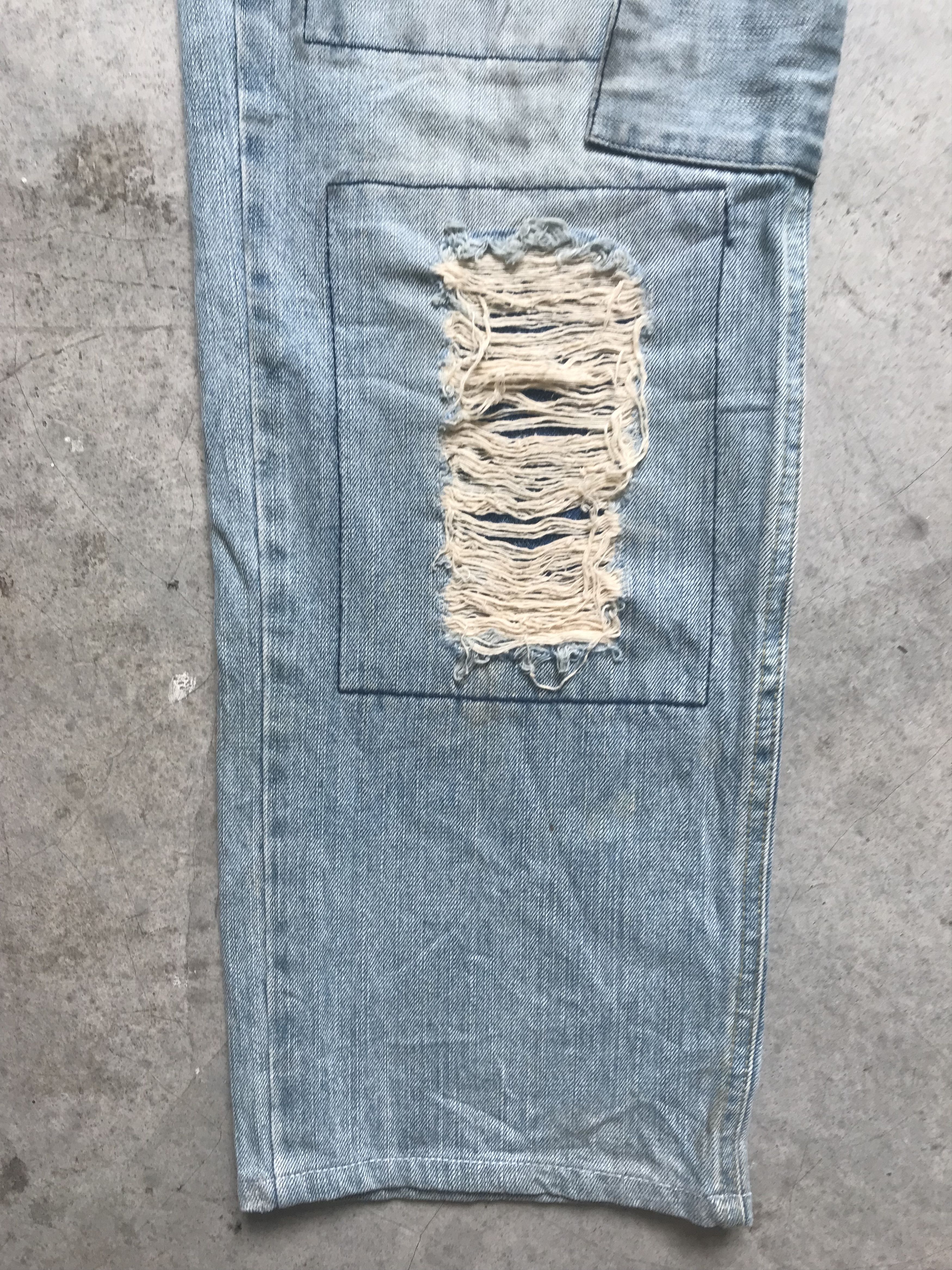 Quicksilver × Seditionaries 💥Statement Jeans💥 QUICKSILVER Patchwork Distressed Denim Size US 33 - 9 Thumbnail