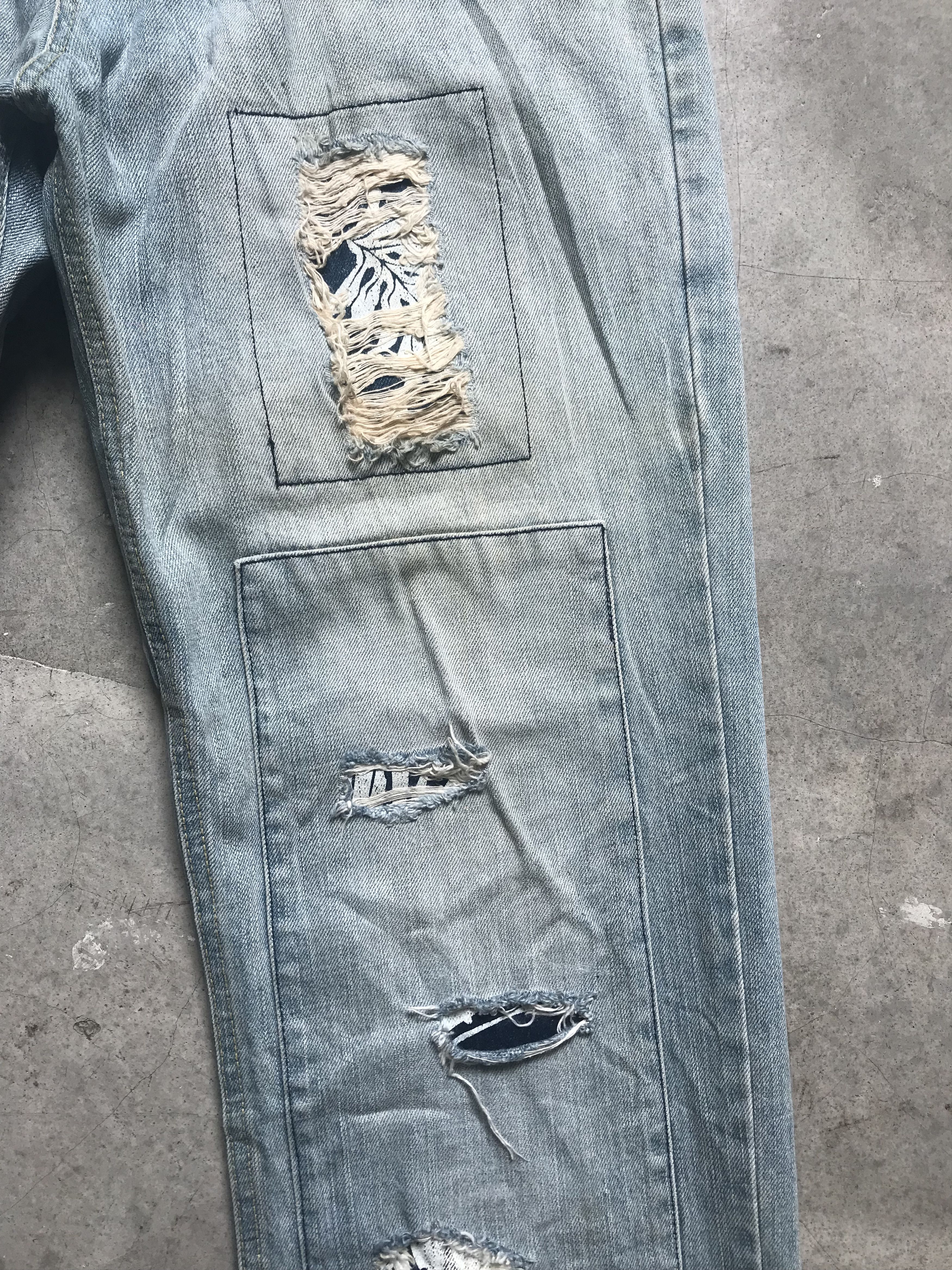 Quicksilver × Seditionaries 💥Statement Jeans💥 QUICKSILVER Patchwork Distressed Denim Size US 33 - 8 Thumbnail