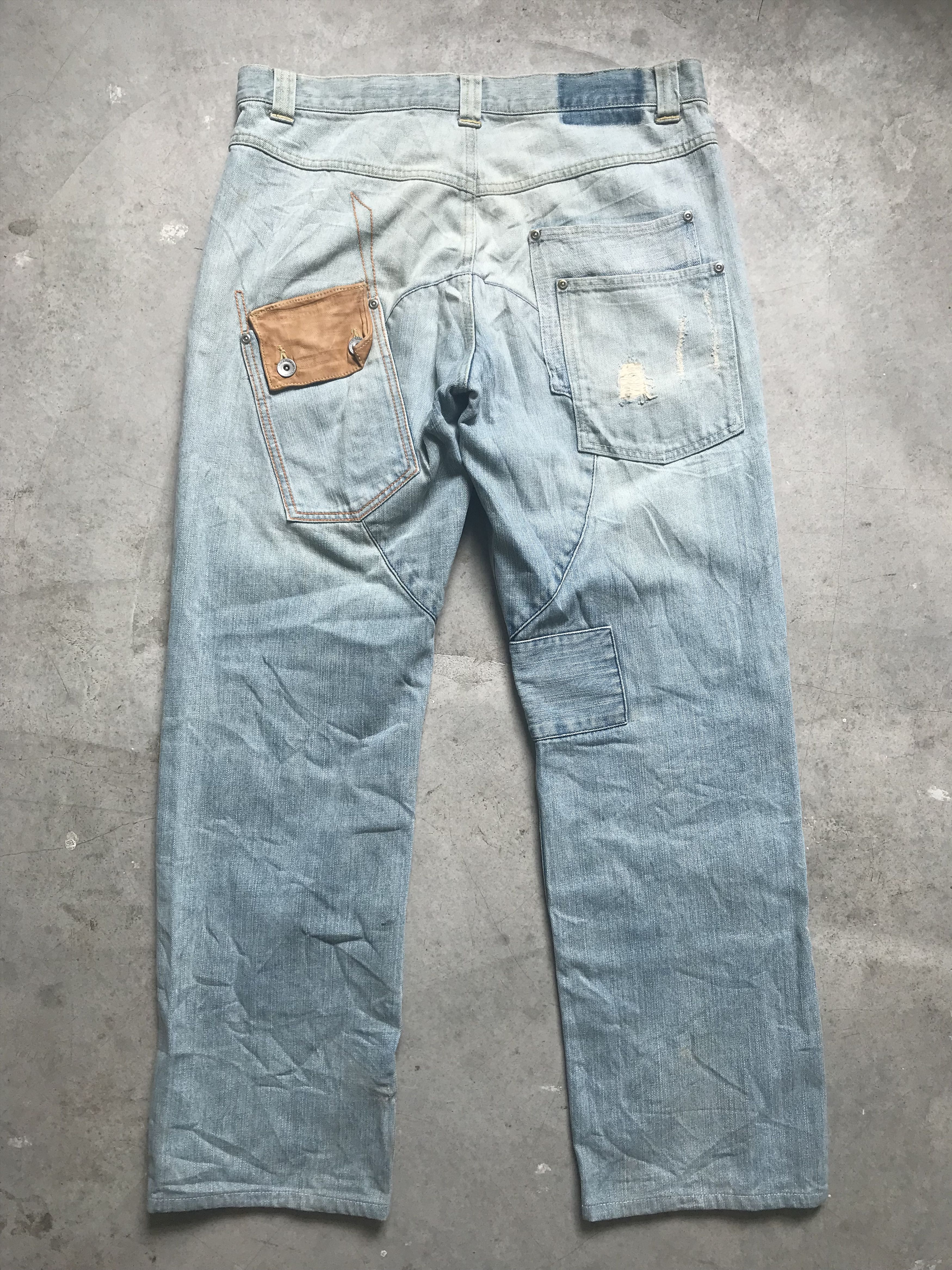 Quicksilver × Seditionaries 💥Statement Jeans💥 QUICKSILVER Patchwork Distressed Denim Size US 33 - 12 Thumbnail