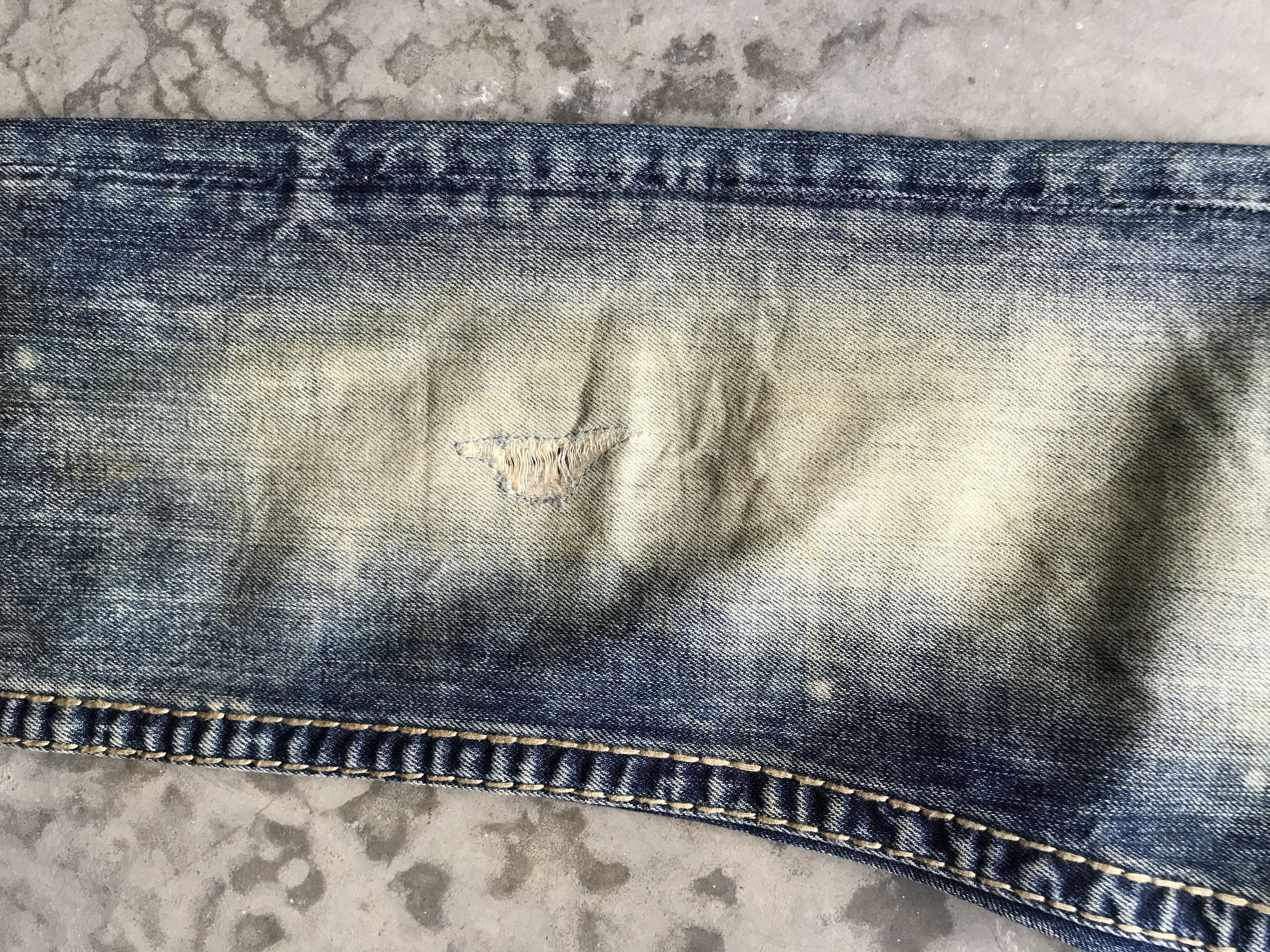 Japanese Brand D54 RIVET DE CRU Skinny Distressed Faded Jeans Size US 29 - 8 Thumbnail
