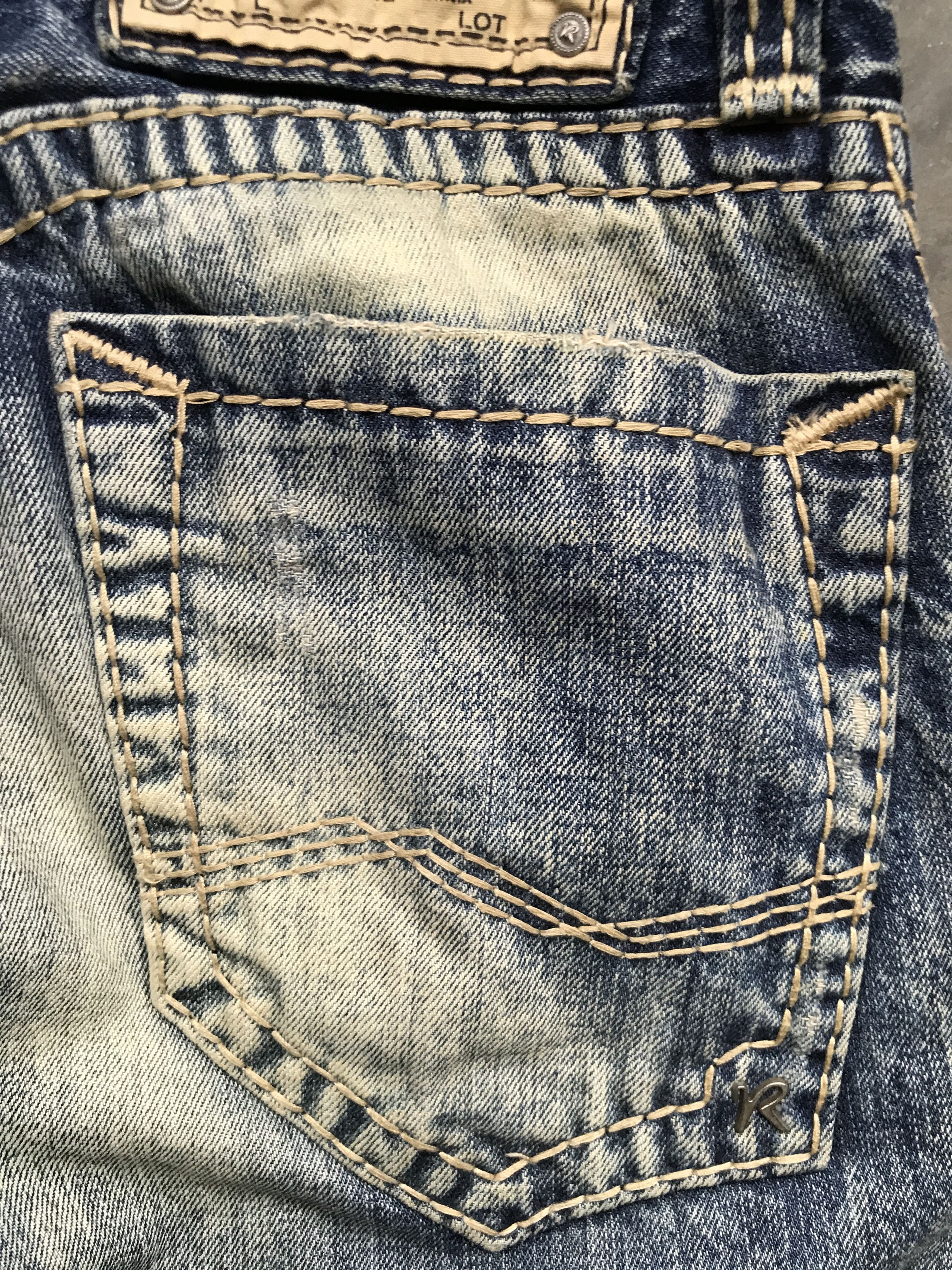 Japanese Brand D54 RIVET DE CRU Skinny Distressed Faded Jeans Size US 29 - 15 Thumbnail