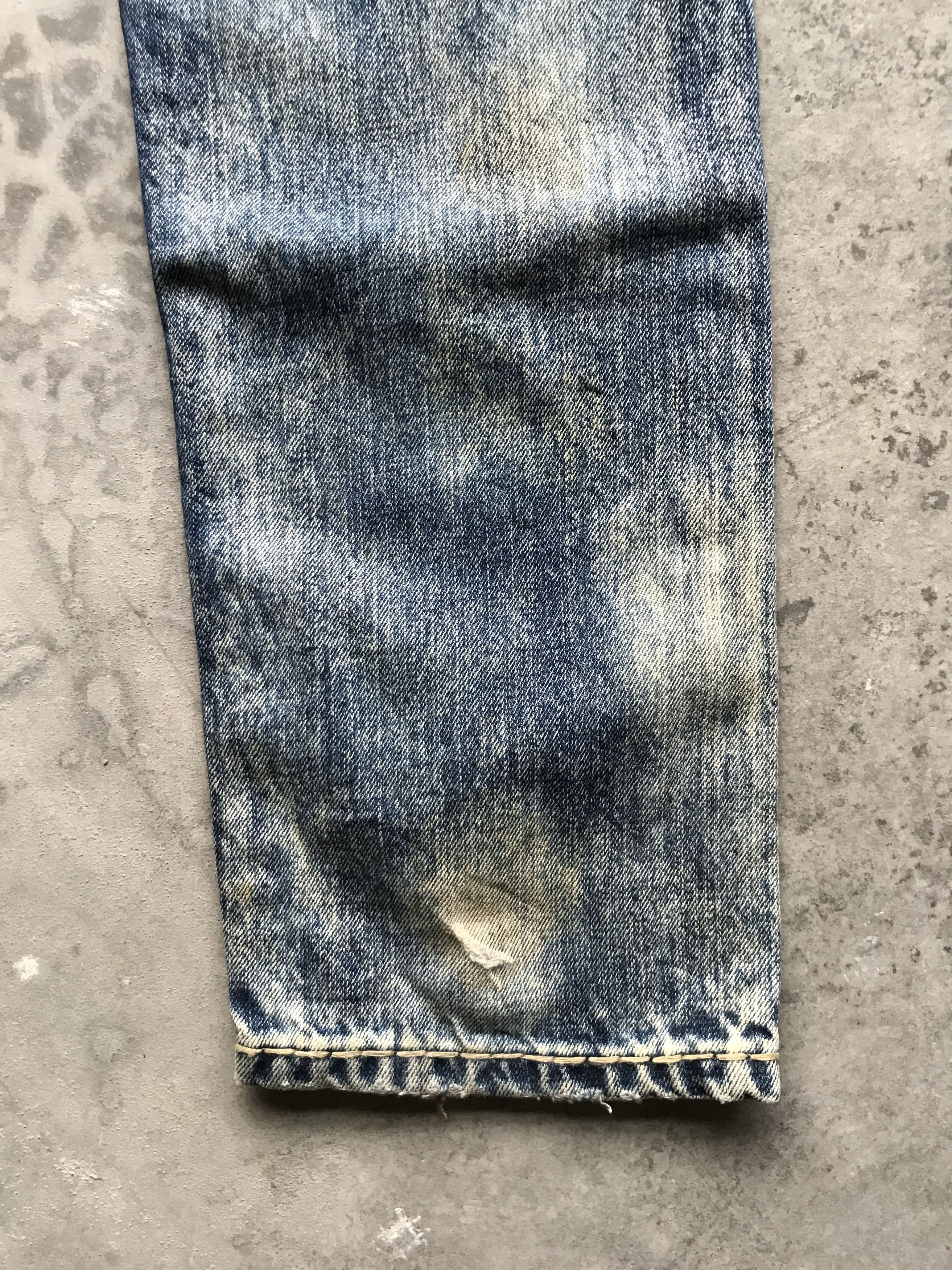Japanese Brand D54 RIVET DE CRU Skinny Distressed Faded Jeans Size US 29 - 17 Thumbnail
