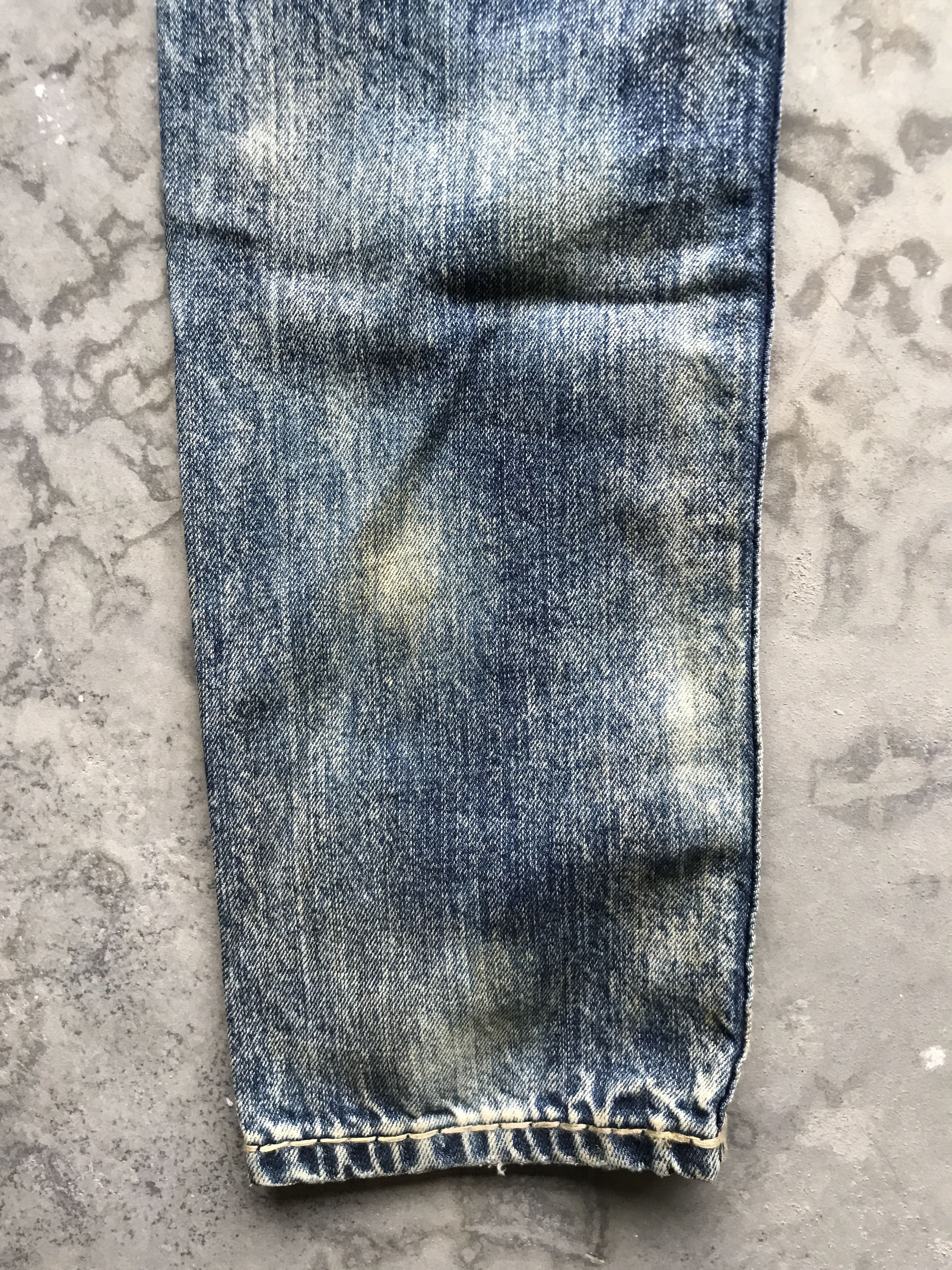 Japanese Brand D54 RIVET DE CRU Skinny Distressed Faded Jeans Size US 29 - 18 Thumbnail