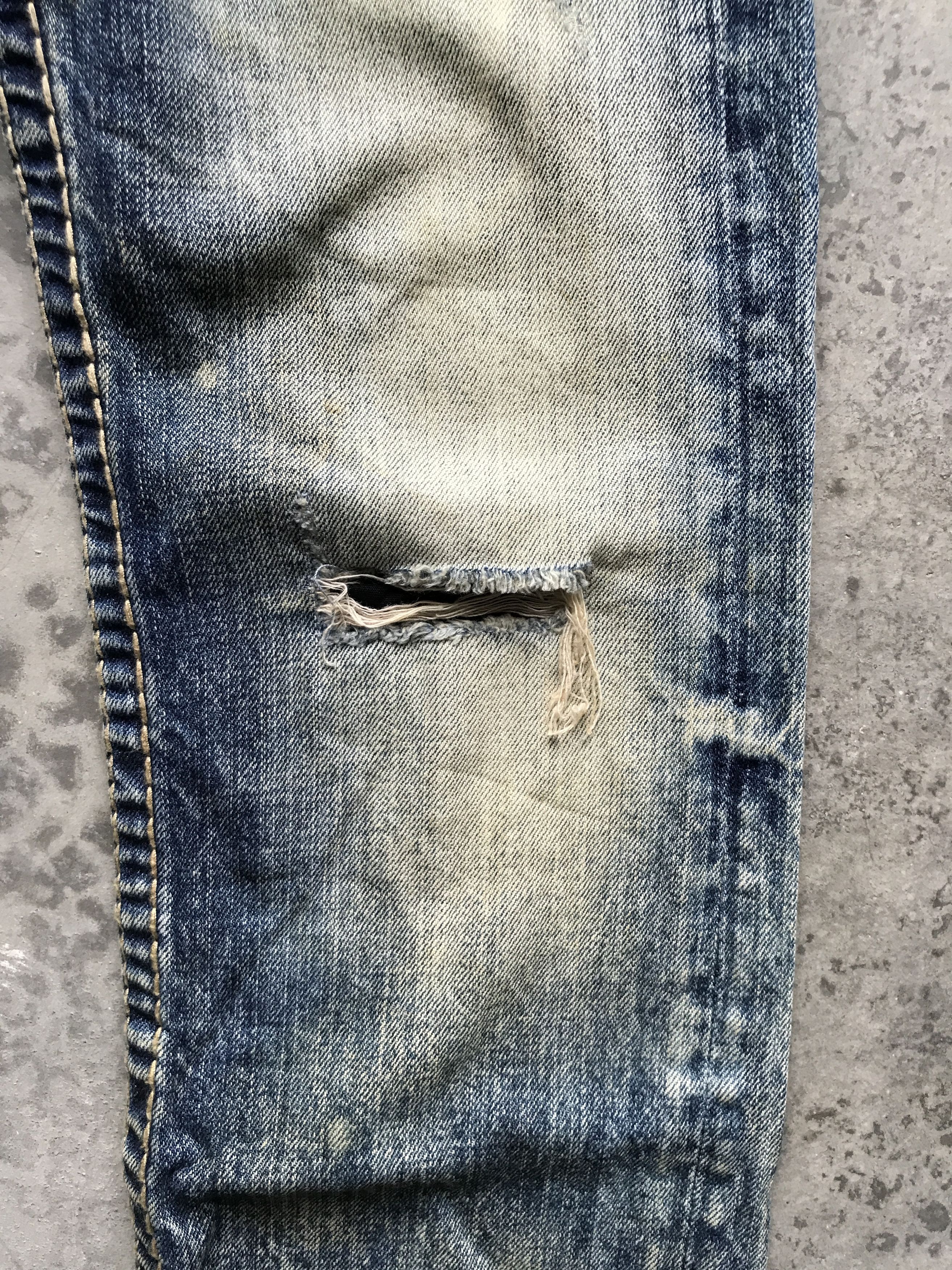 Japanese Brand D54 RIVET DE CRU Skinny Distressed Faded Jeans Size US 29 - 7 Thumbnail