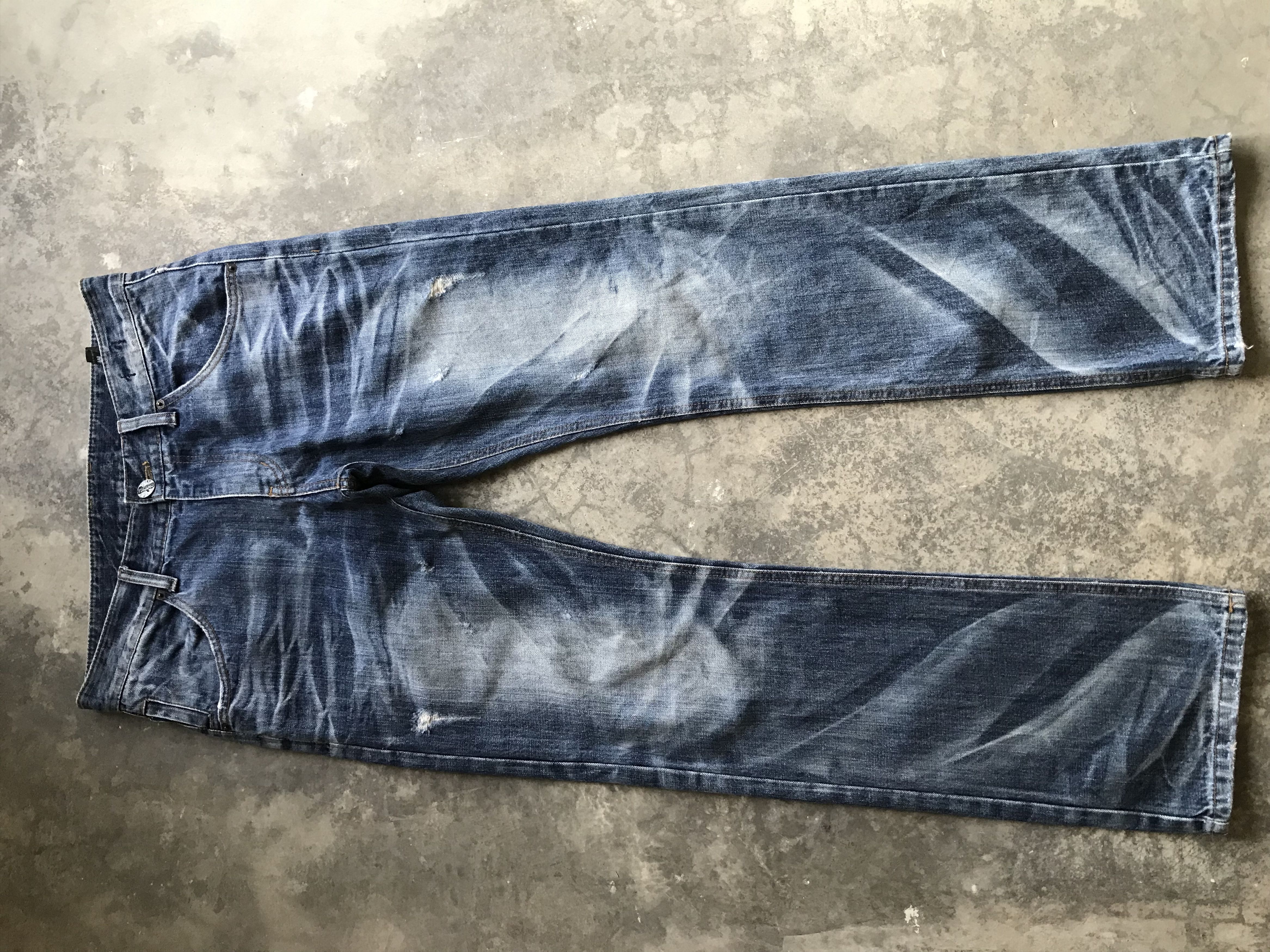 Image of Distressed Denim Improves Distressed Fade Denim in Faded Denim, Men's (Size 33)