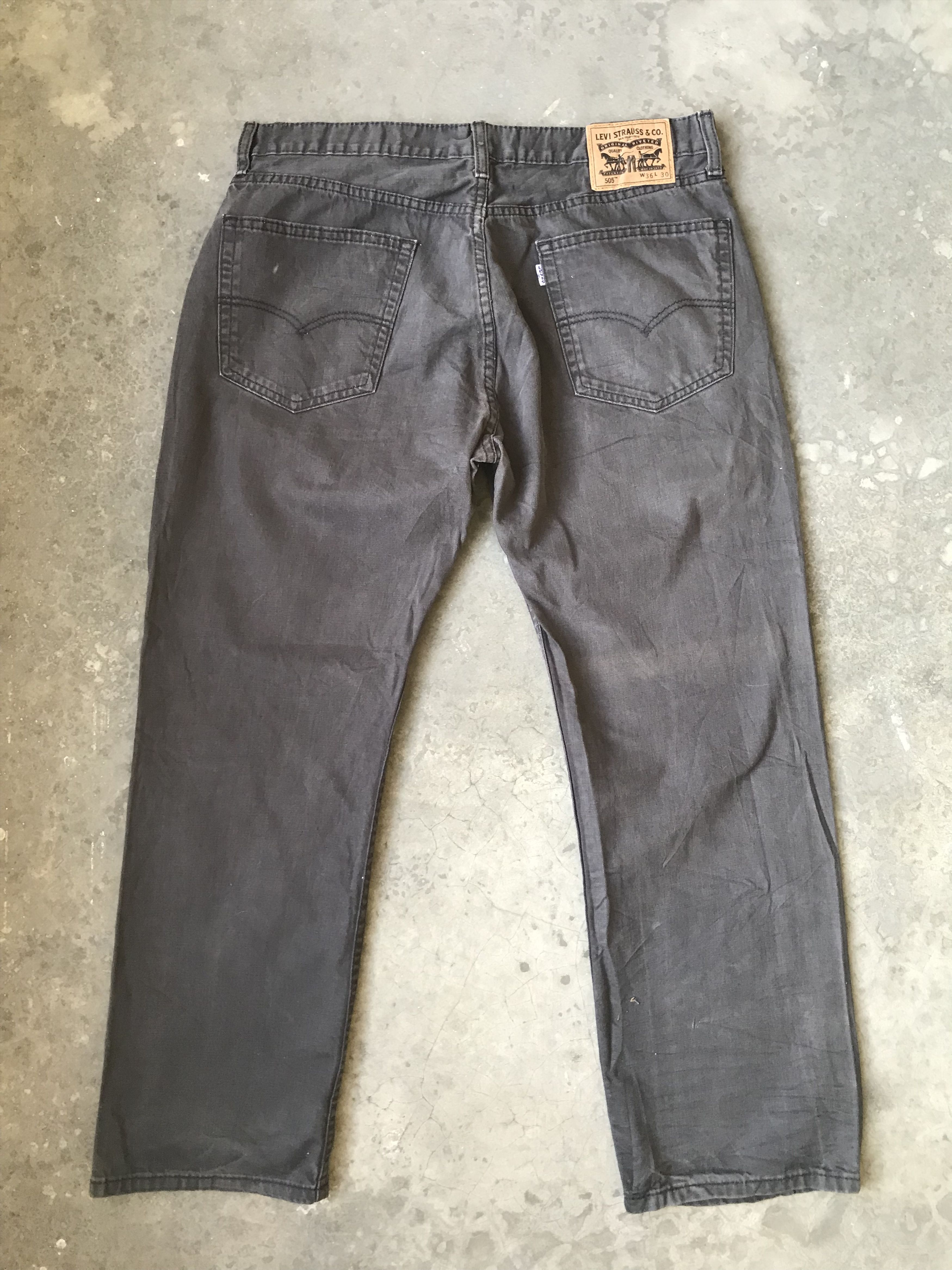 Levi's Levis 505 Black Light Denim Size US 34 / EU 50 - 4 Thumbnail