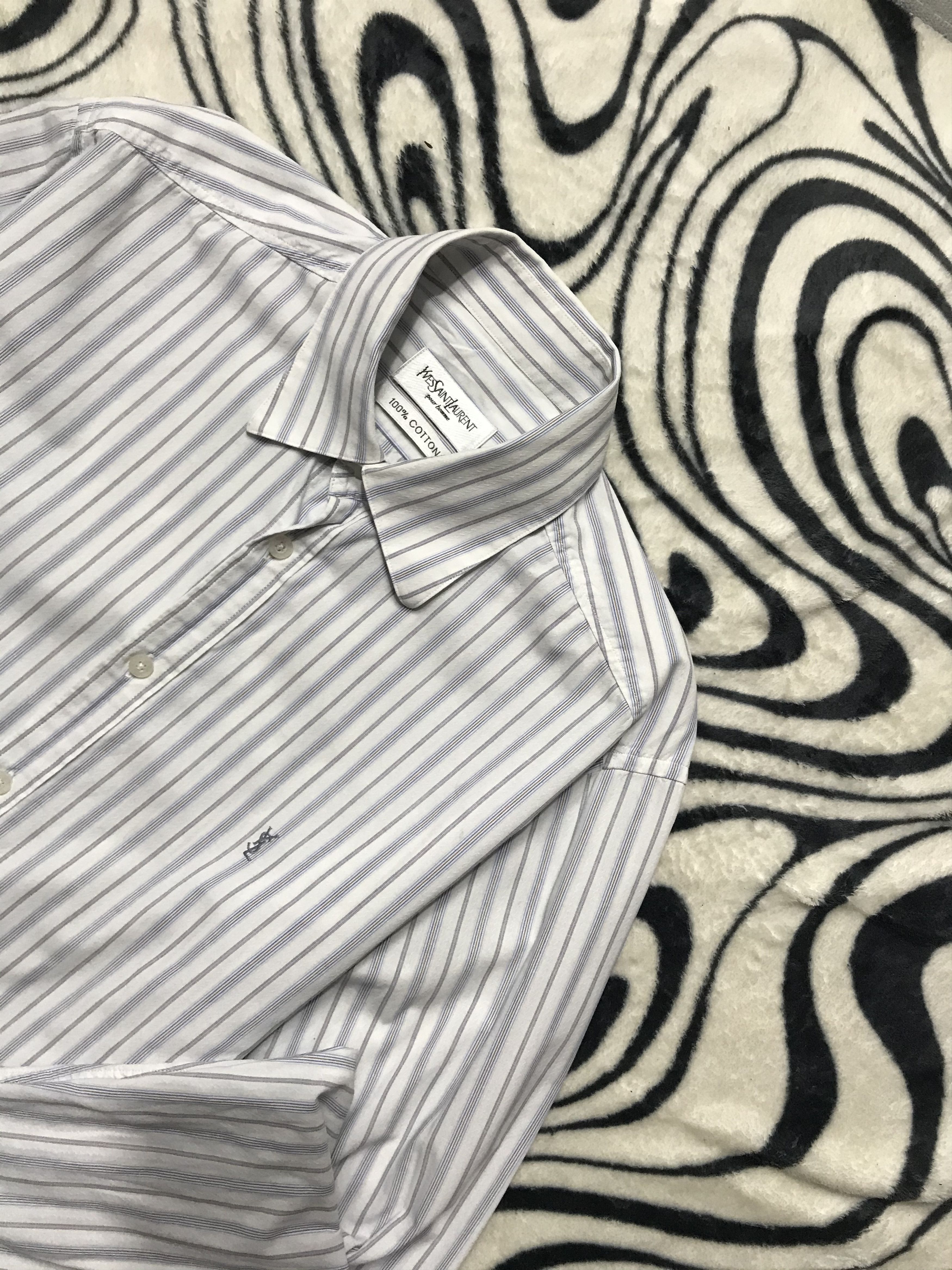 Yves Saint Laurent Yves Saint Laurent YSL Men's Long Sleeve Shirt Size US M / EU 48-50 / 2 - 2 Thumbnail